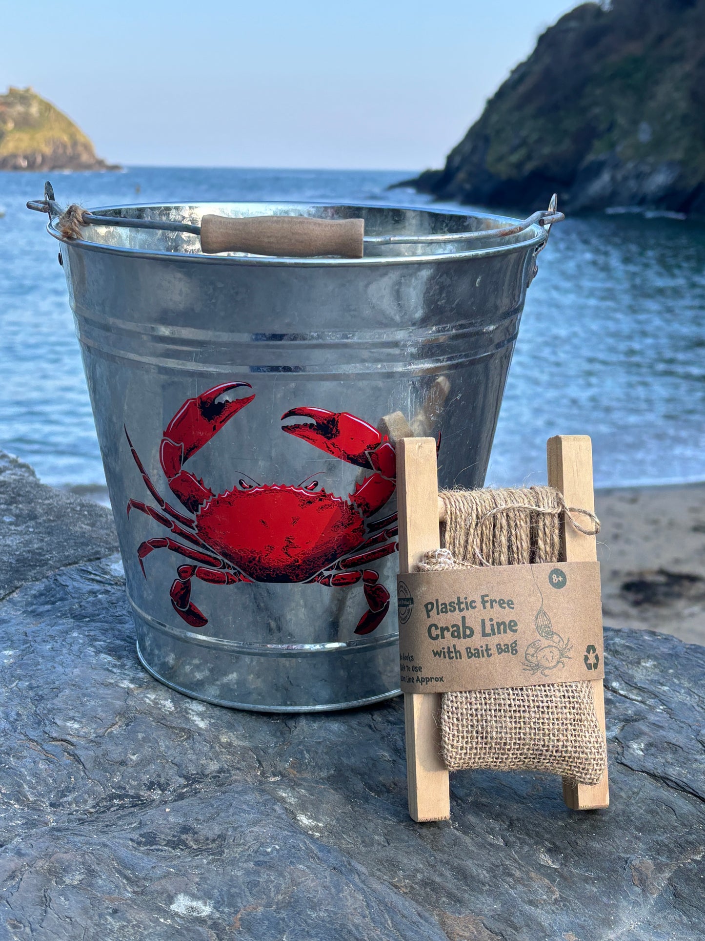 Crabbing Set: Bucket & Line (plastic free)