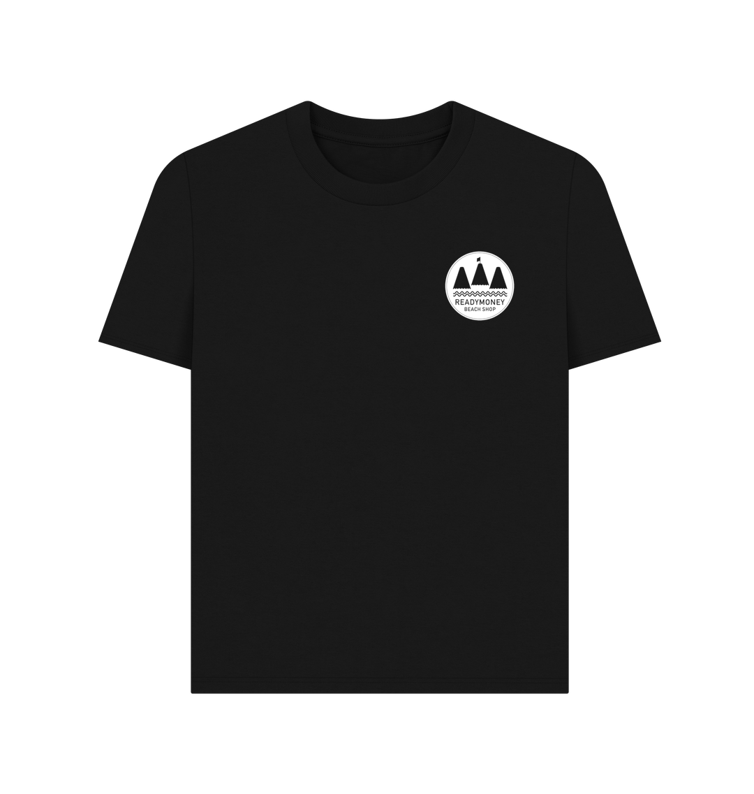 Black Staff Tee Womens Plain Fit