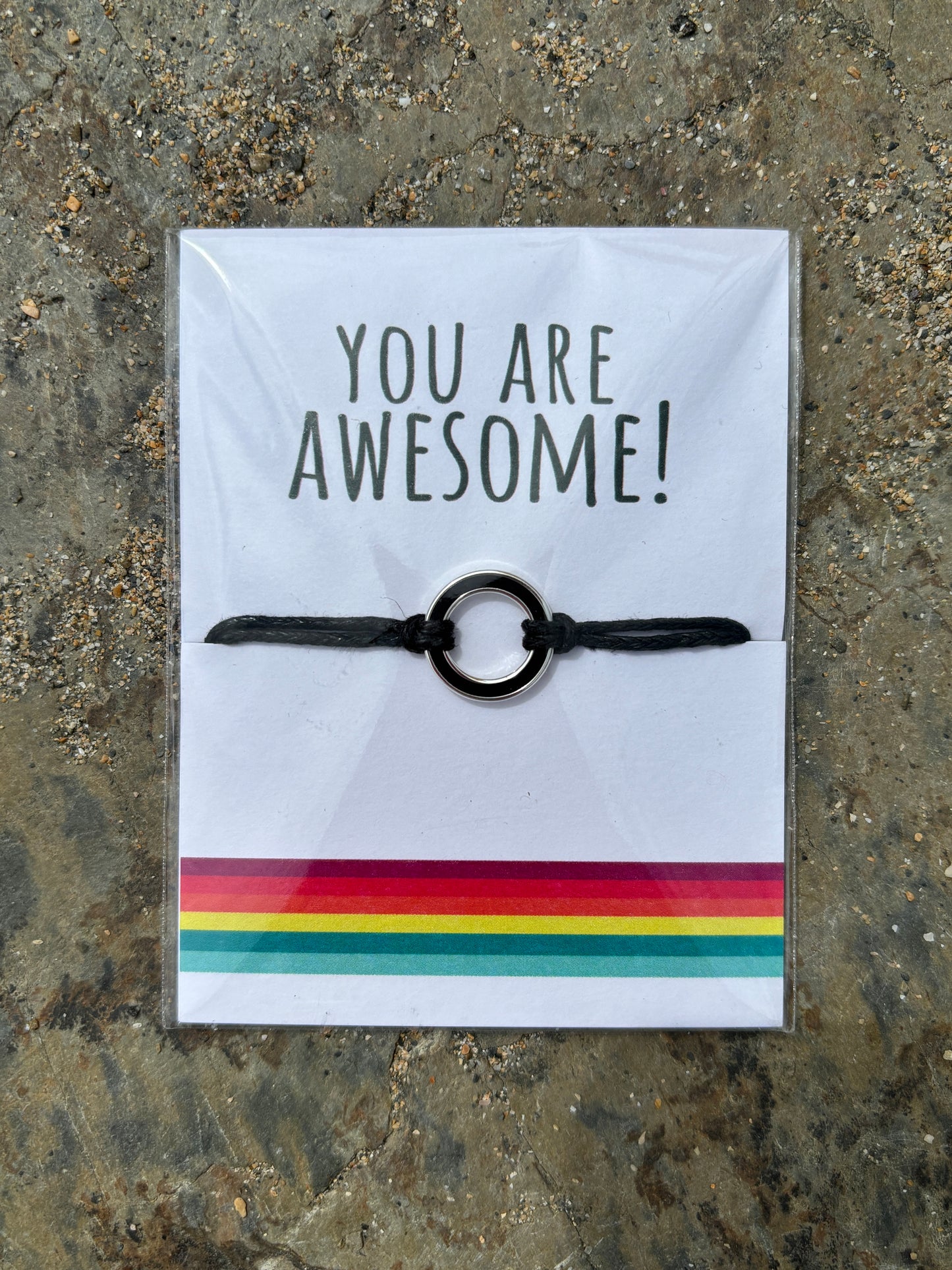 Positivity Motivational Sentiment String Bracelet or Anklet