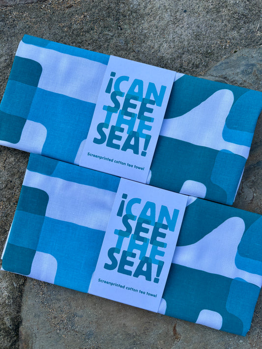 I Can See The Sea Tea Towel