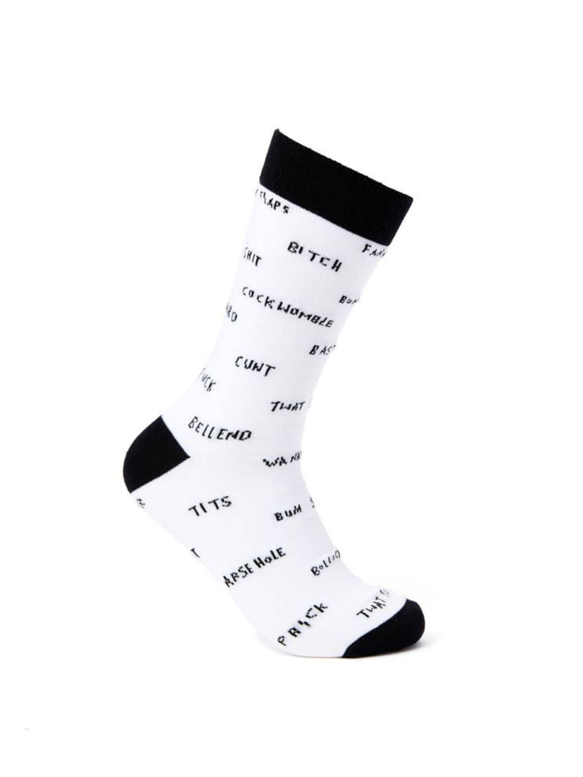 Unisex Black & White Sweary Socks