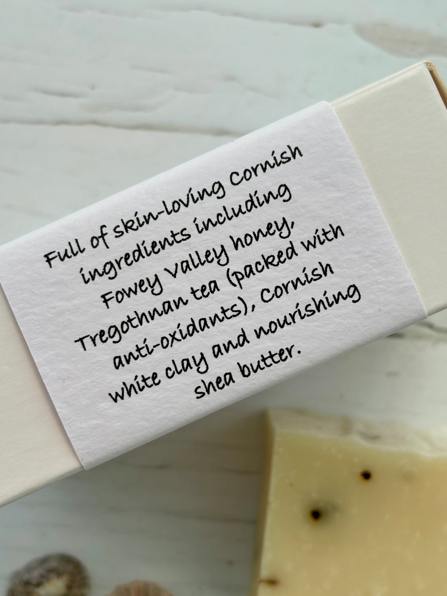 Locally Handmade Cornish Soap: Honey, Lemon & Tea 90g bar