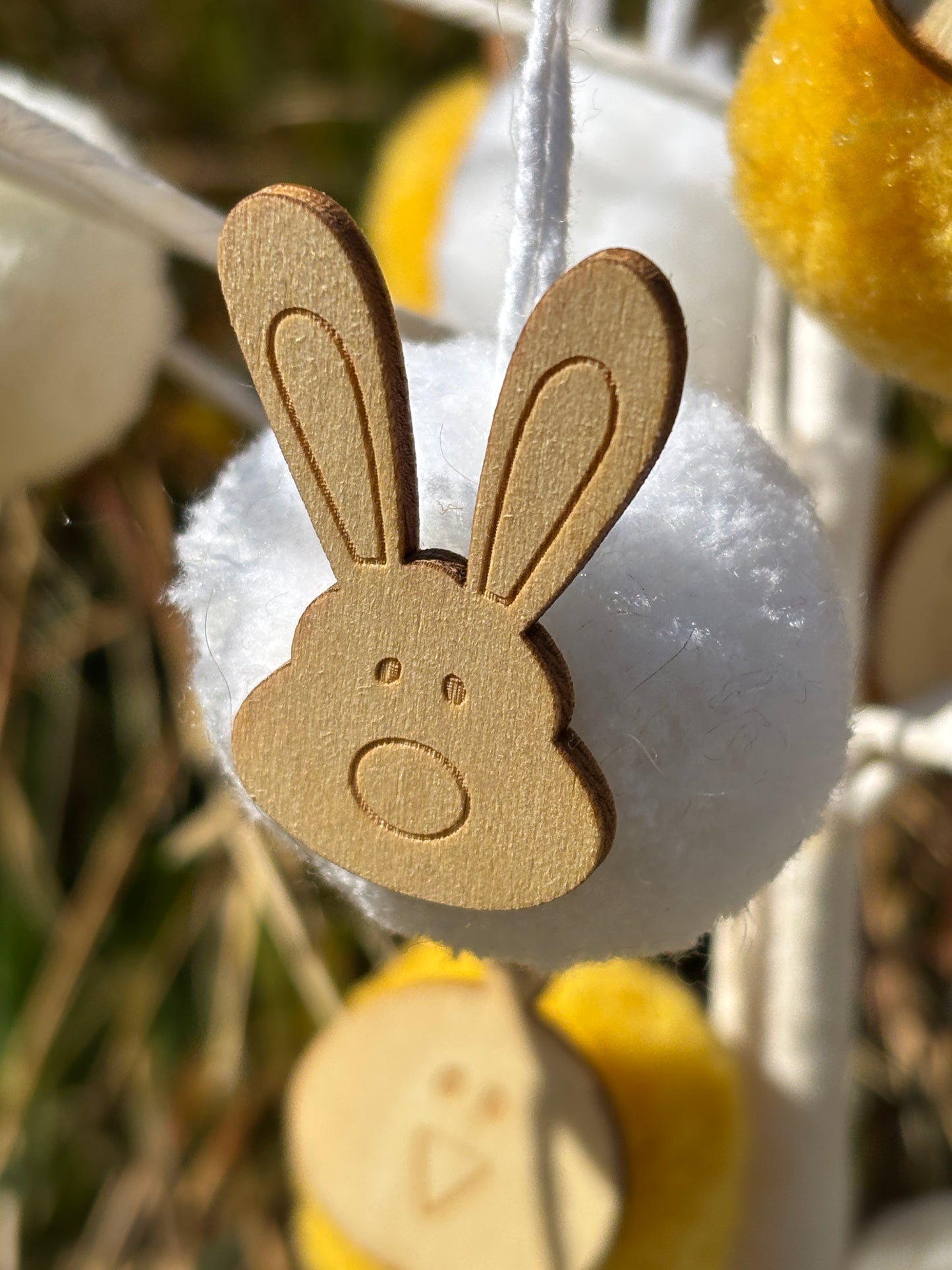 Easter Pom Pom Decorations: Chick, Bunny, Lamb
