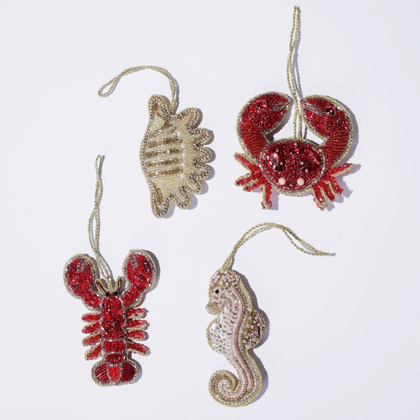 Beaded Jewelled Crab Hanging Decoration