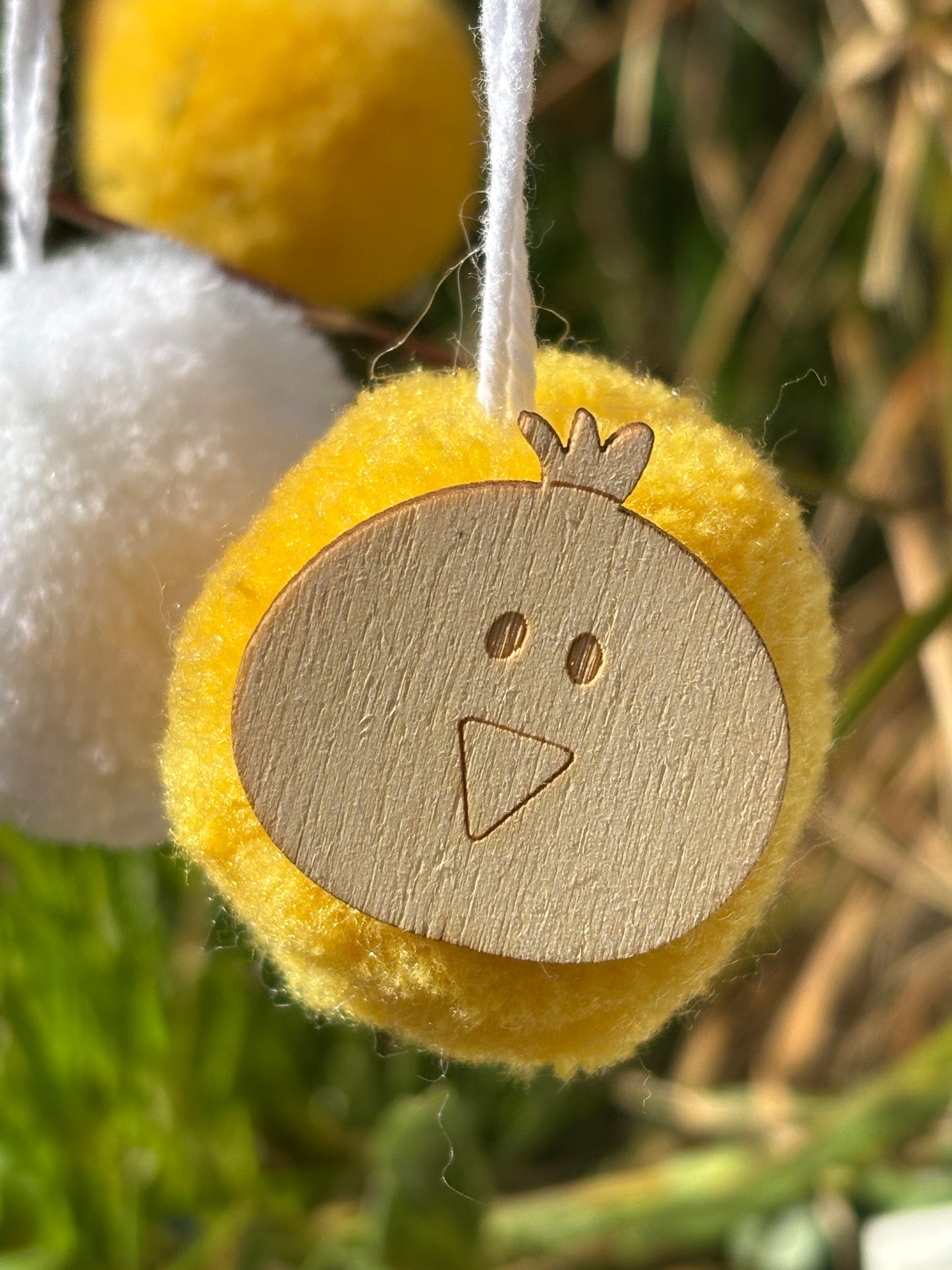 Easter Pom Pom Decorations: Chick, Bunny, Lamb