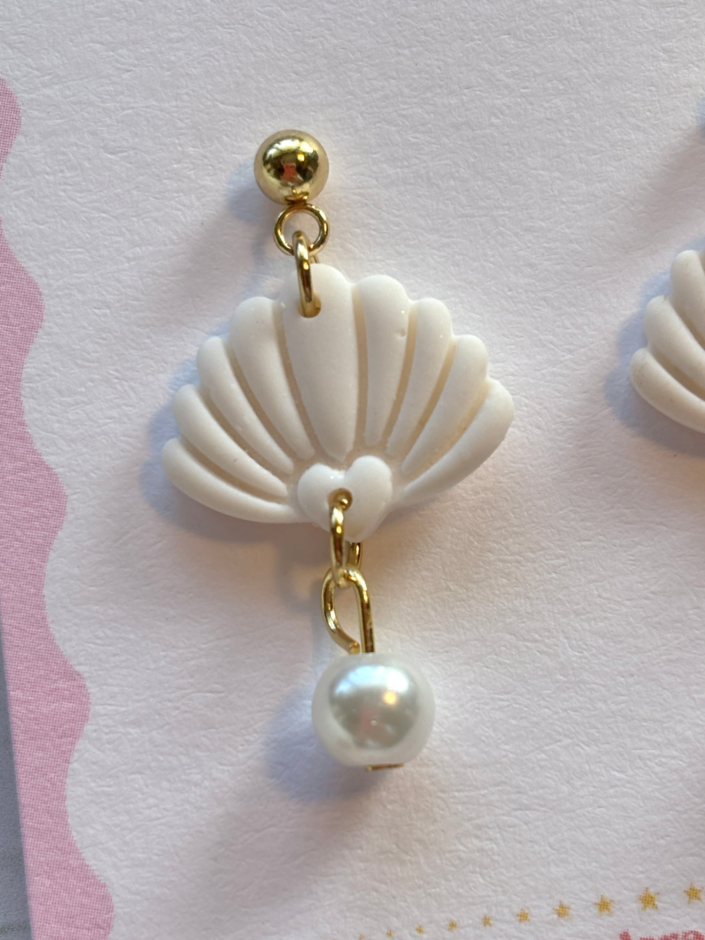 Sea Shell & Pearl Drop Earrings