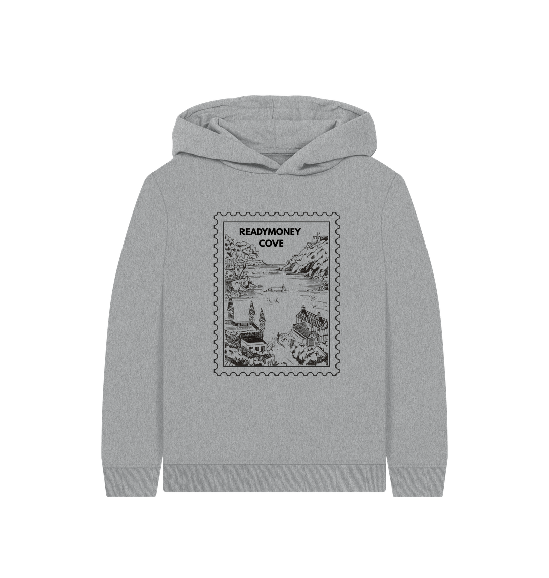Athletic Grey Printed Kids Hoodie Front