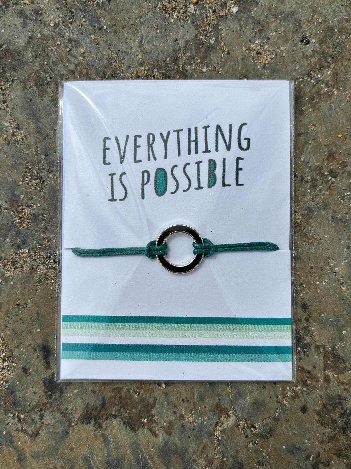 Positivity Motivational Sentiment String Bracelet or Anklet