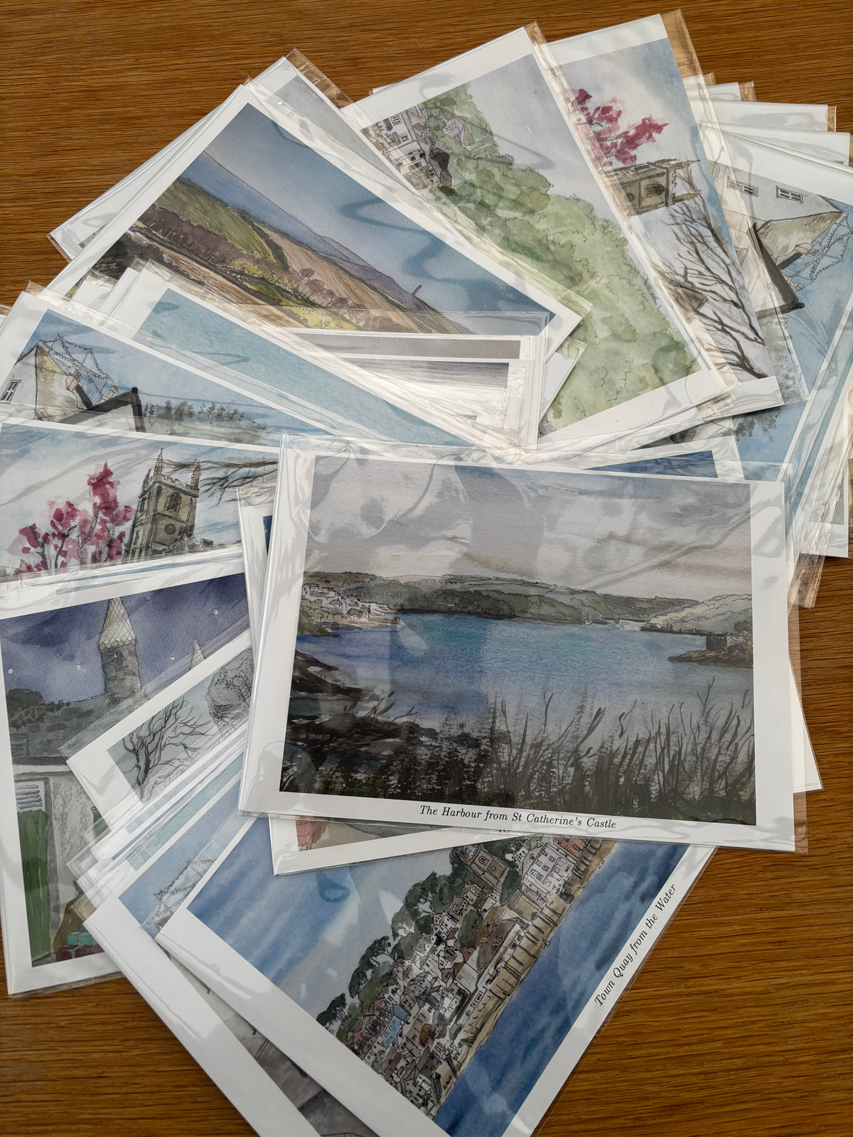 Lucky Dip: 3 x Fowey Watercolour A5 Prints by Sue Eng