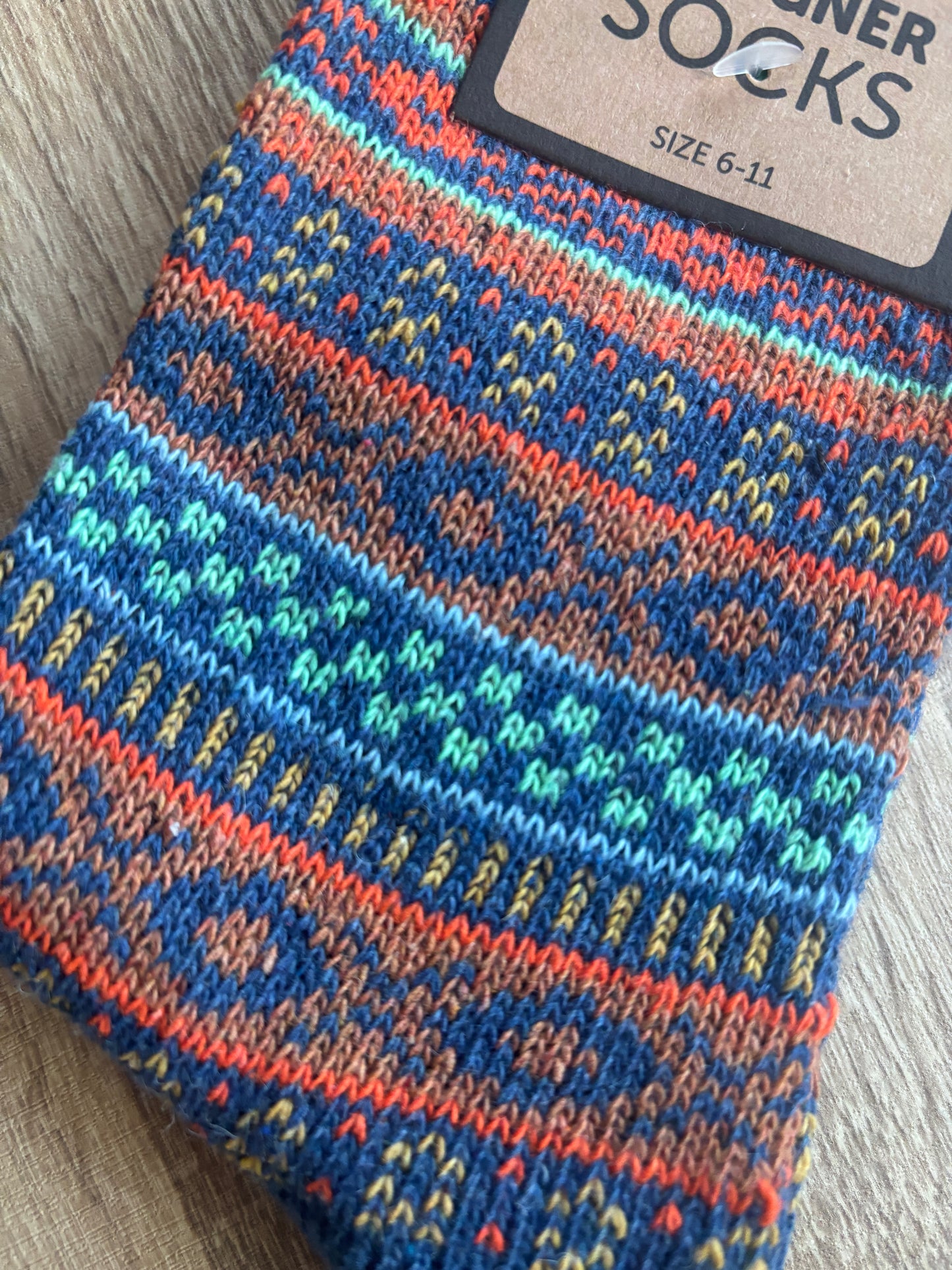 Soft Colourful Patterned Socks Size 6-11