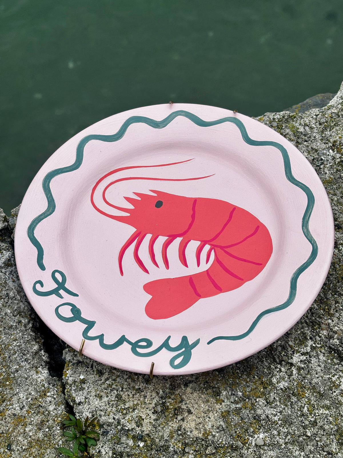 Handpainted Colourful Fowey Sealife Plates