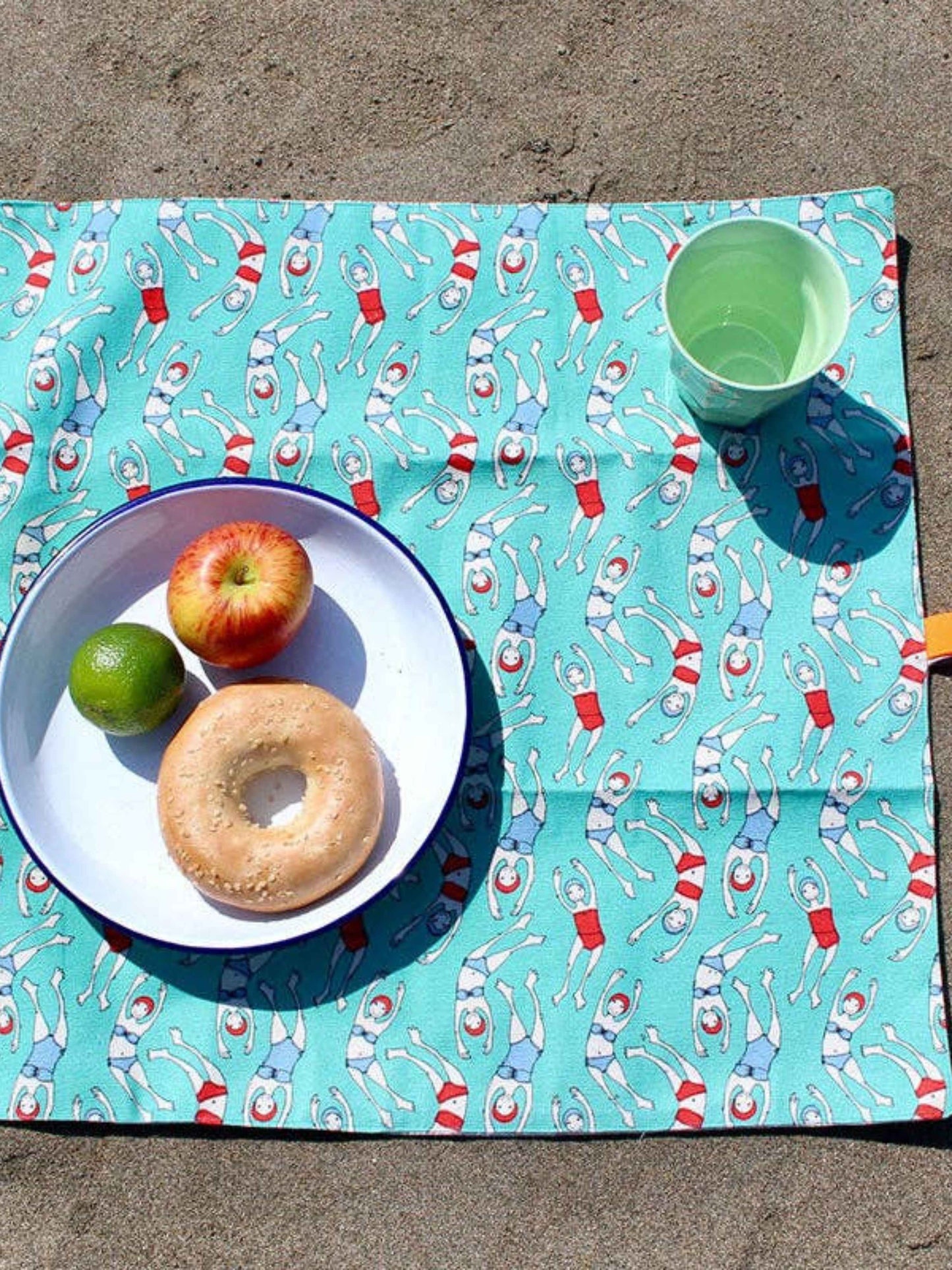 Bathers Print Mini Dry Mat