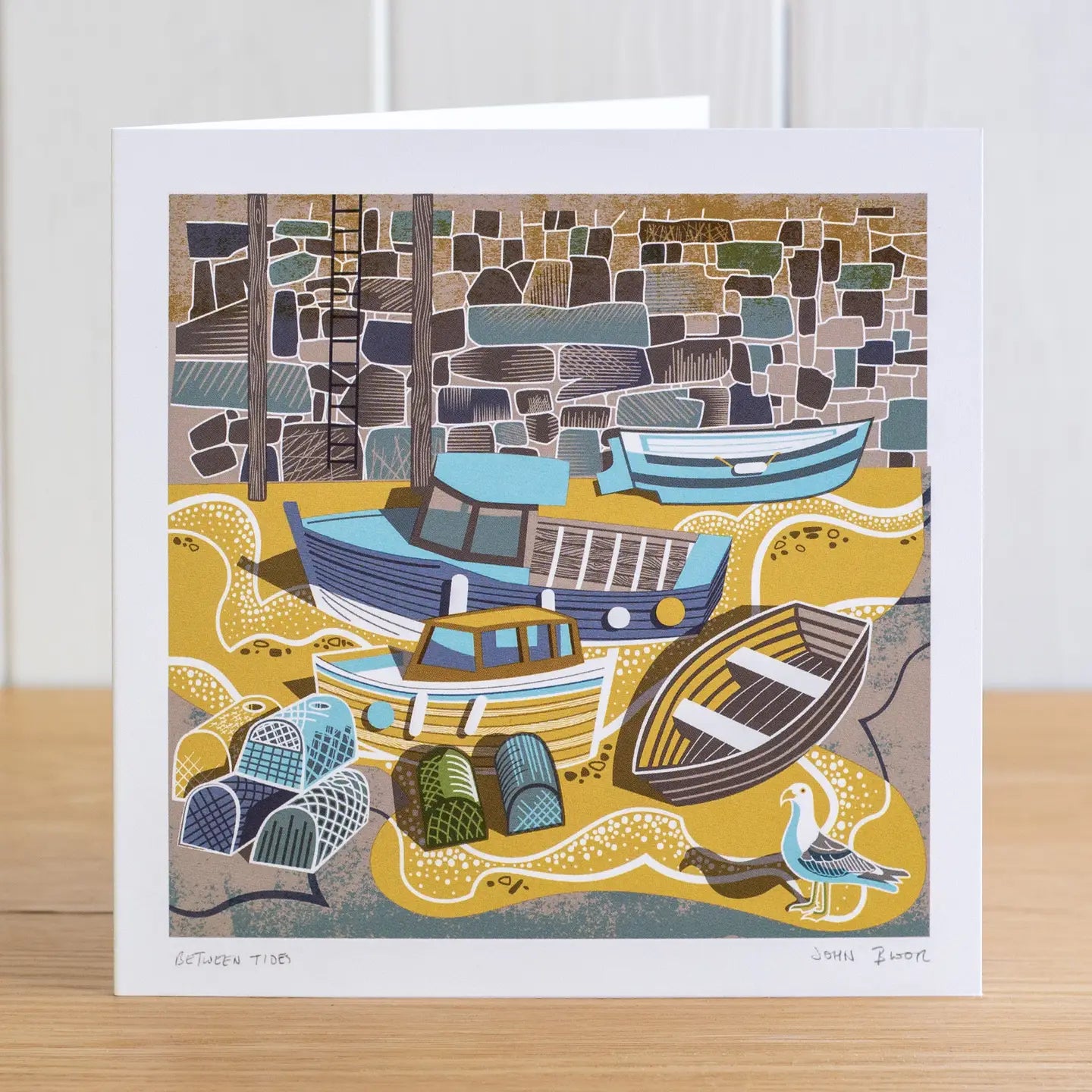 Between Tides Coastal Square Print Greetings Card