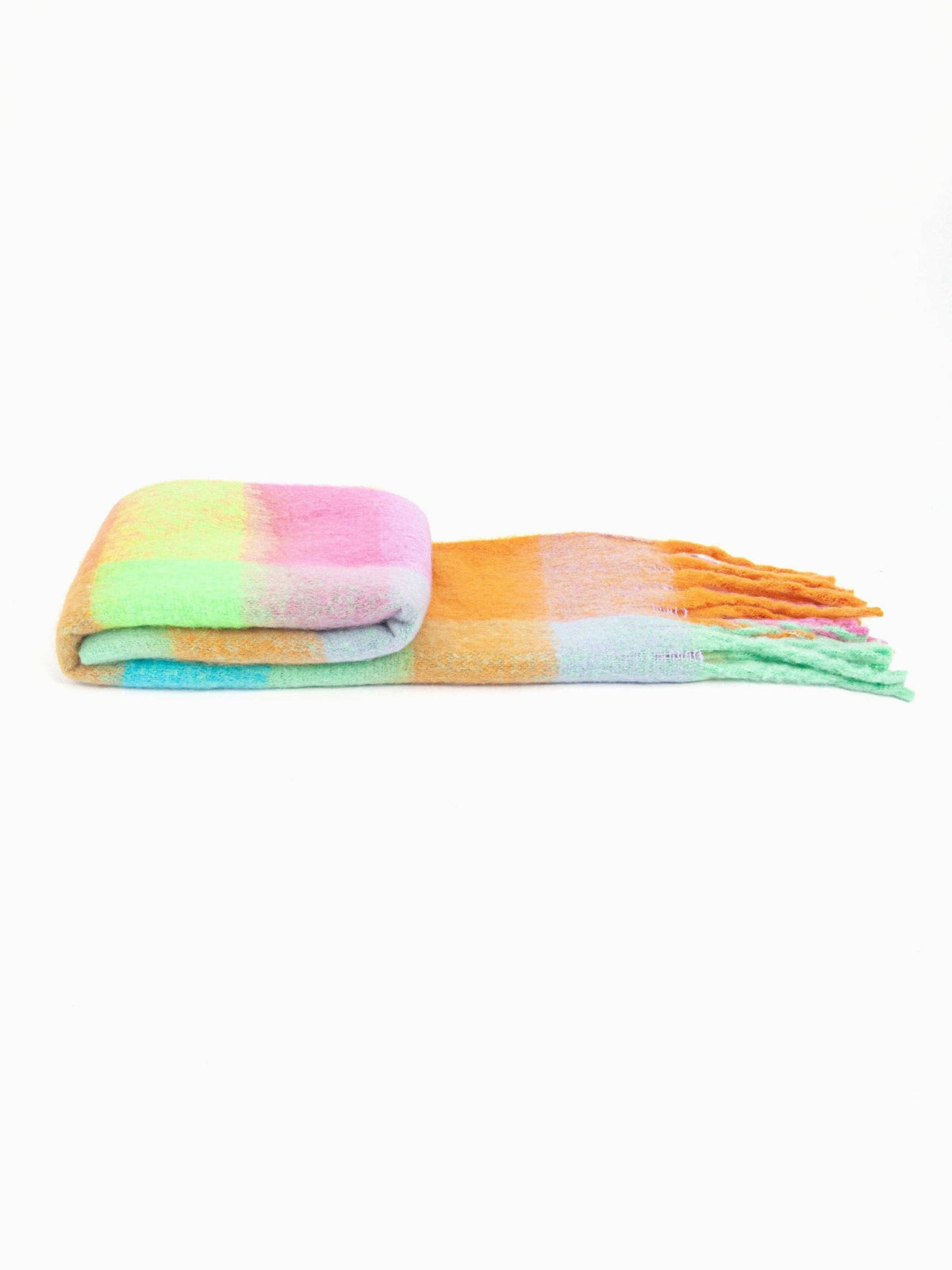 Pastel Square Vibrant Colour Block Heavyweight Scarf