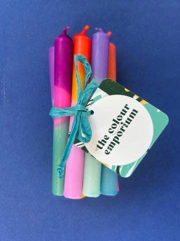 Set of 10 Mini Colourful Candles