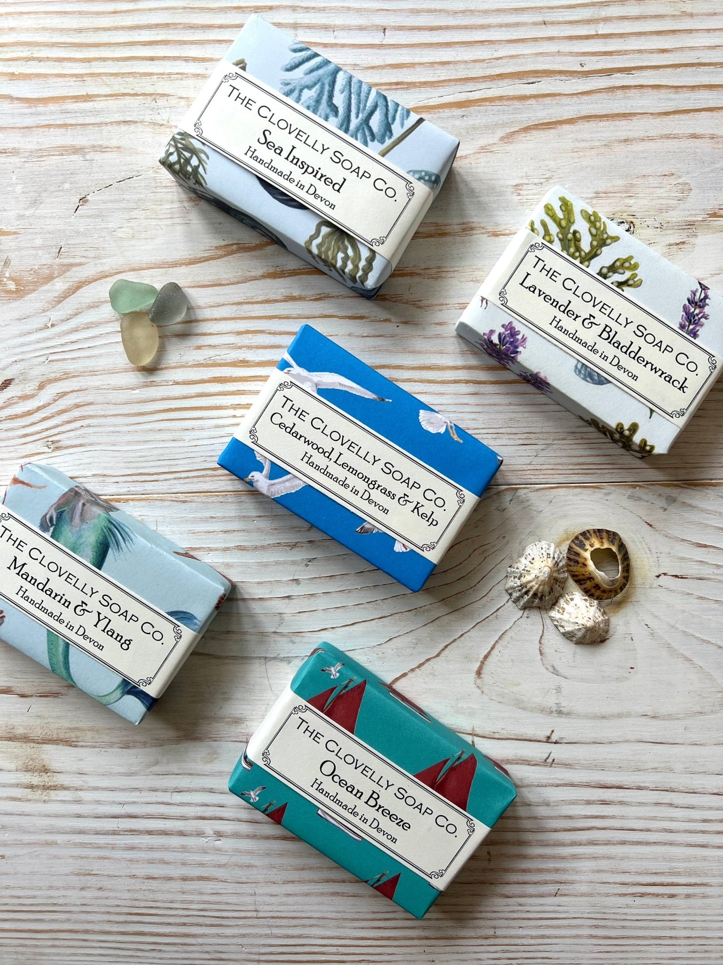 Coastal Inspired Scented Handmade Wrapped Soap Bar, 100g - Readymoney Beach Shop