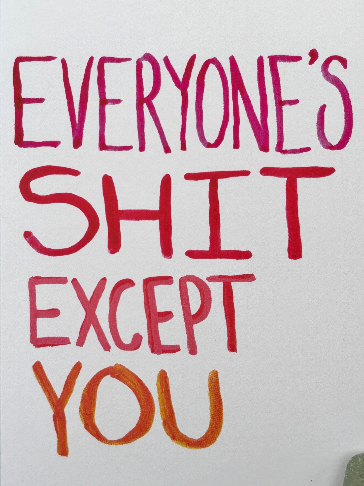 explicit humor greeting card, handwritten typography, motivational curse word design, unique best friend gift, colorful lettering