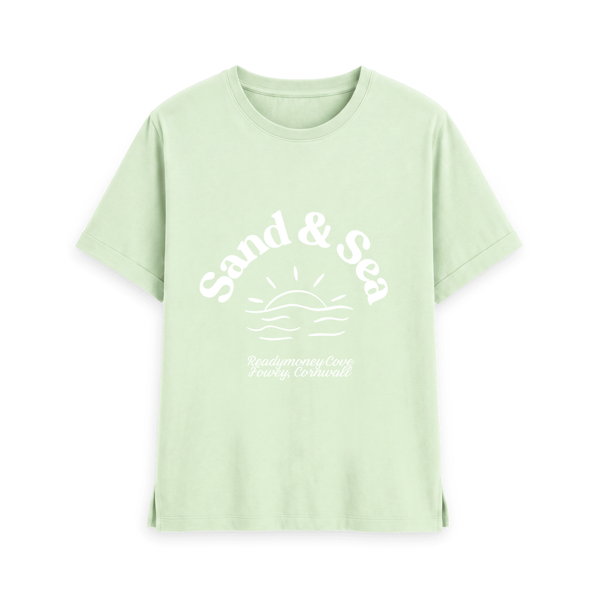 Pastel Green Printed T-shirt Front