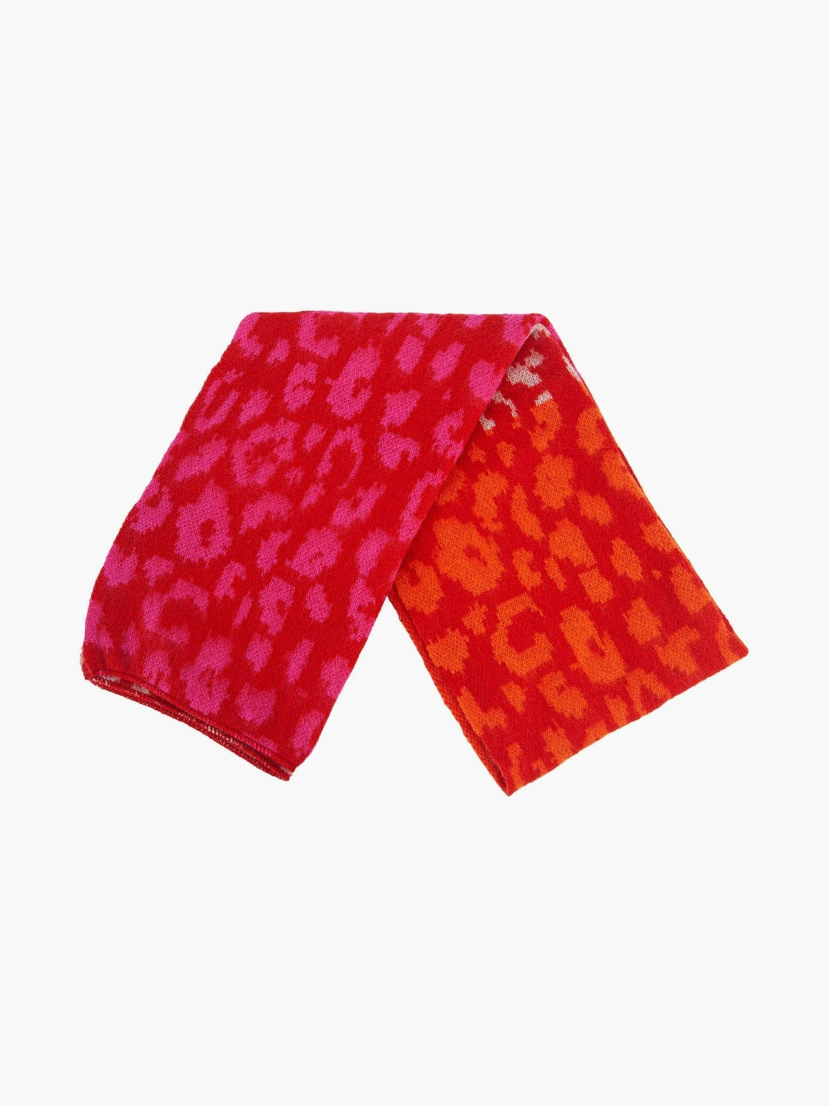 Red Pink & Orange Leopard Heavyweight Scarf