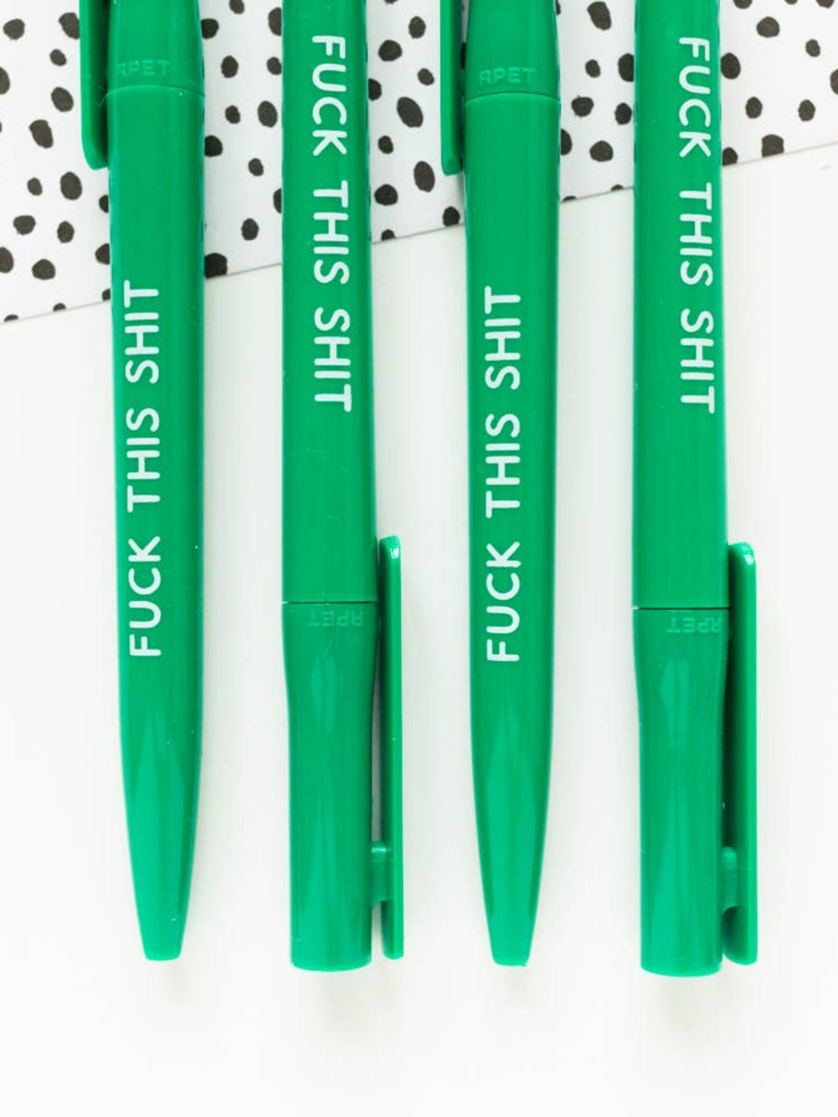 Fuck This Shit Green Recycled Eco Ballpoint Pen - Stationery