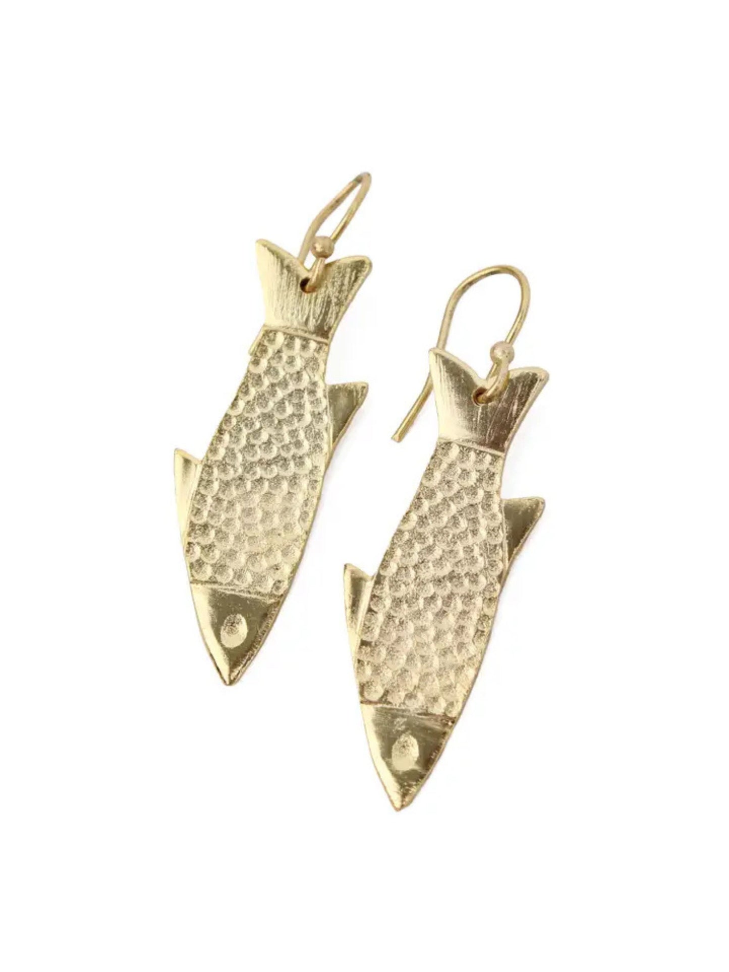 Gold Fish Hook Earrings