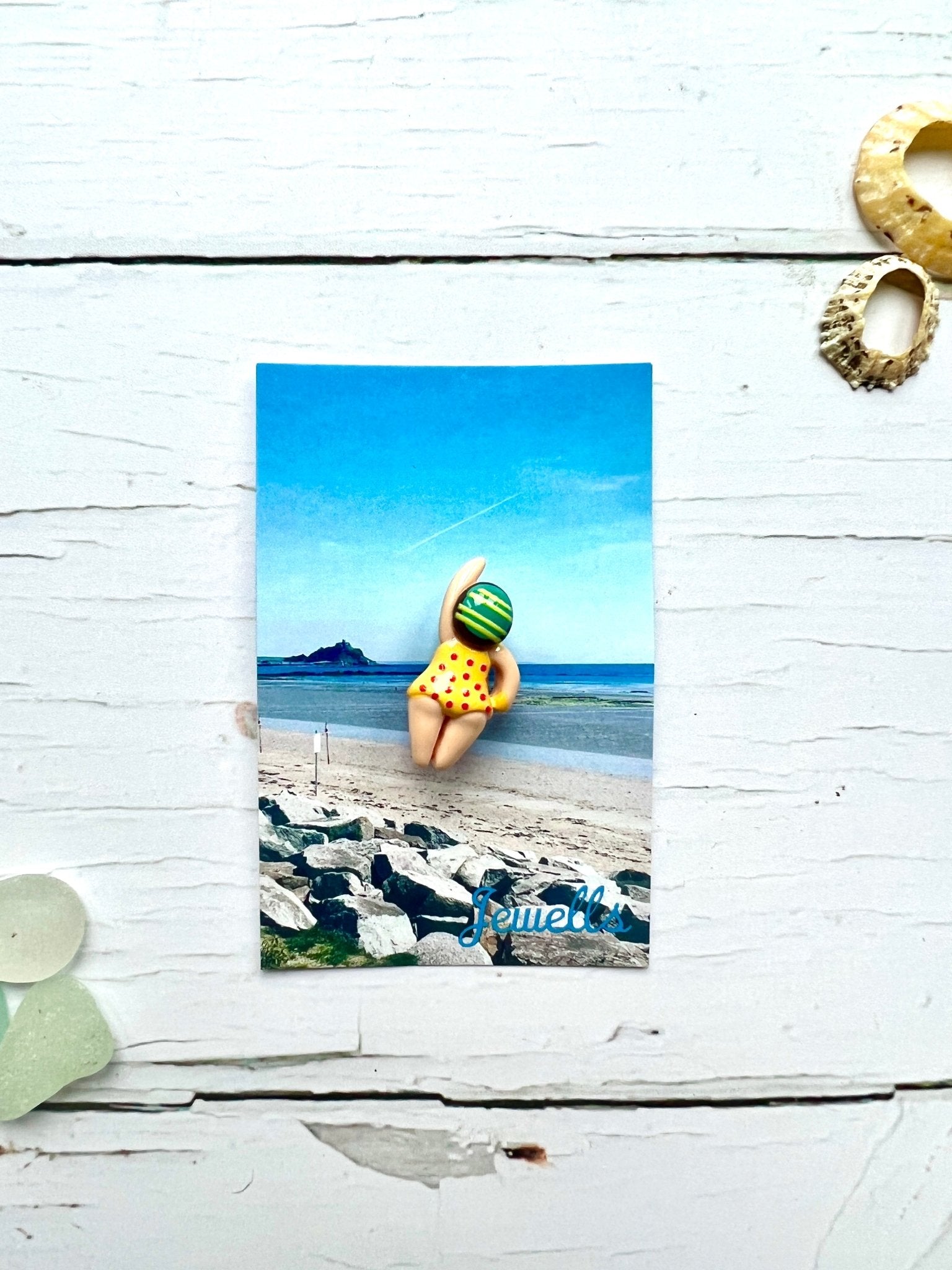 Jolly Swimmers Brooch Badge - Readymoney Beach Shop