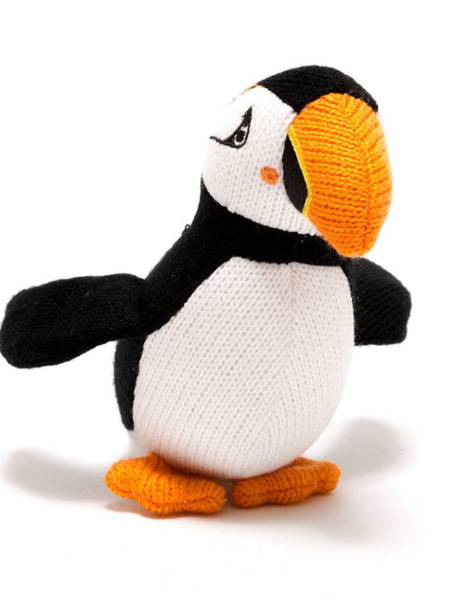Knitted Puffin Baby Toy