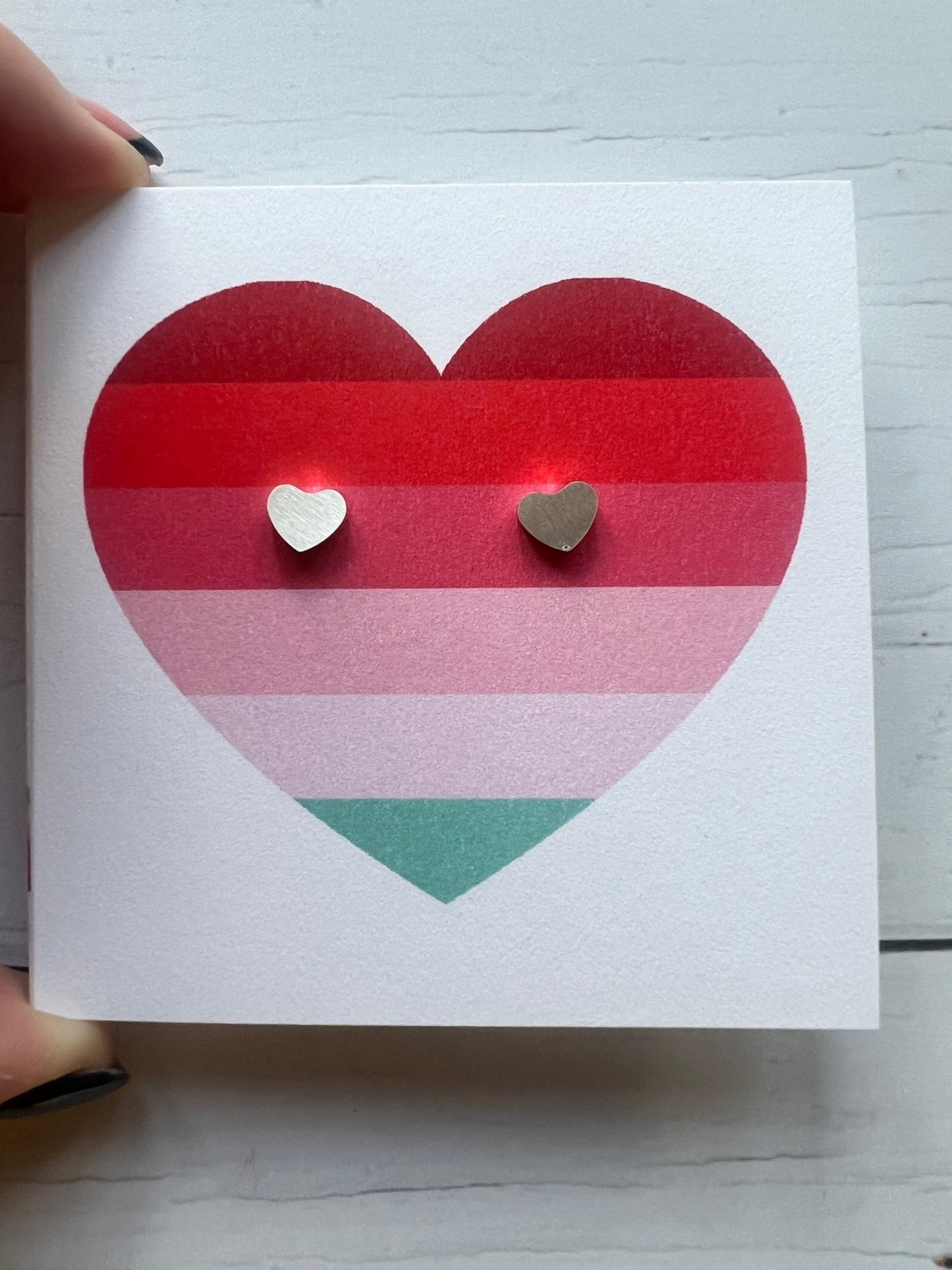 Love Heart Earrings Gift Card Set - Readymoney Beach Shop