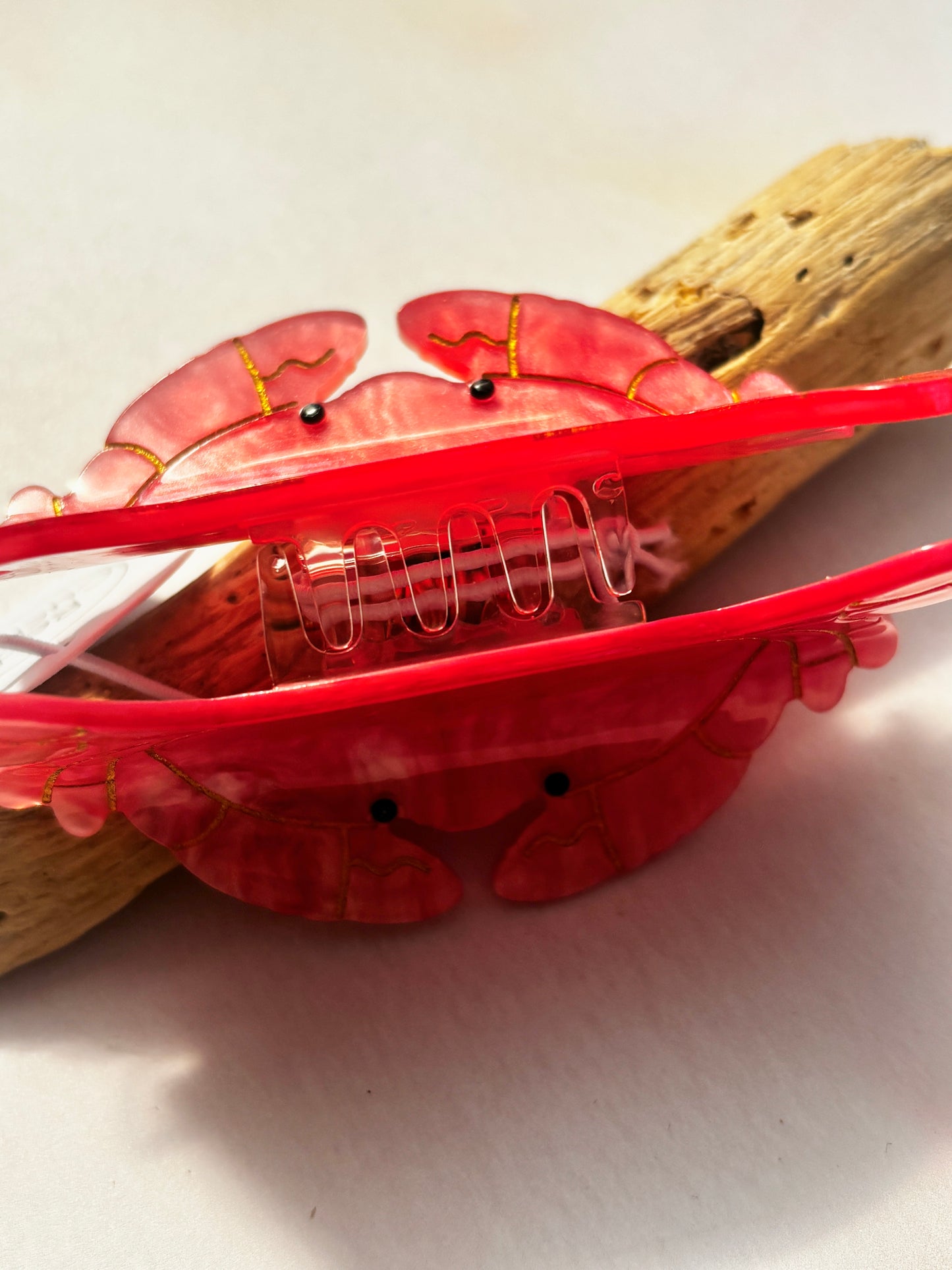 Pink Crab Hair Claw Clip