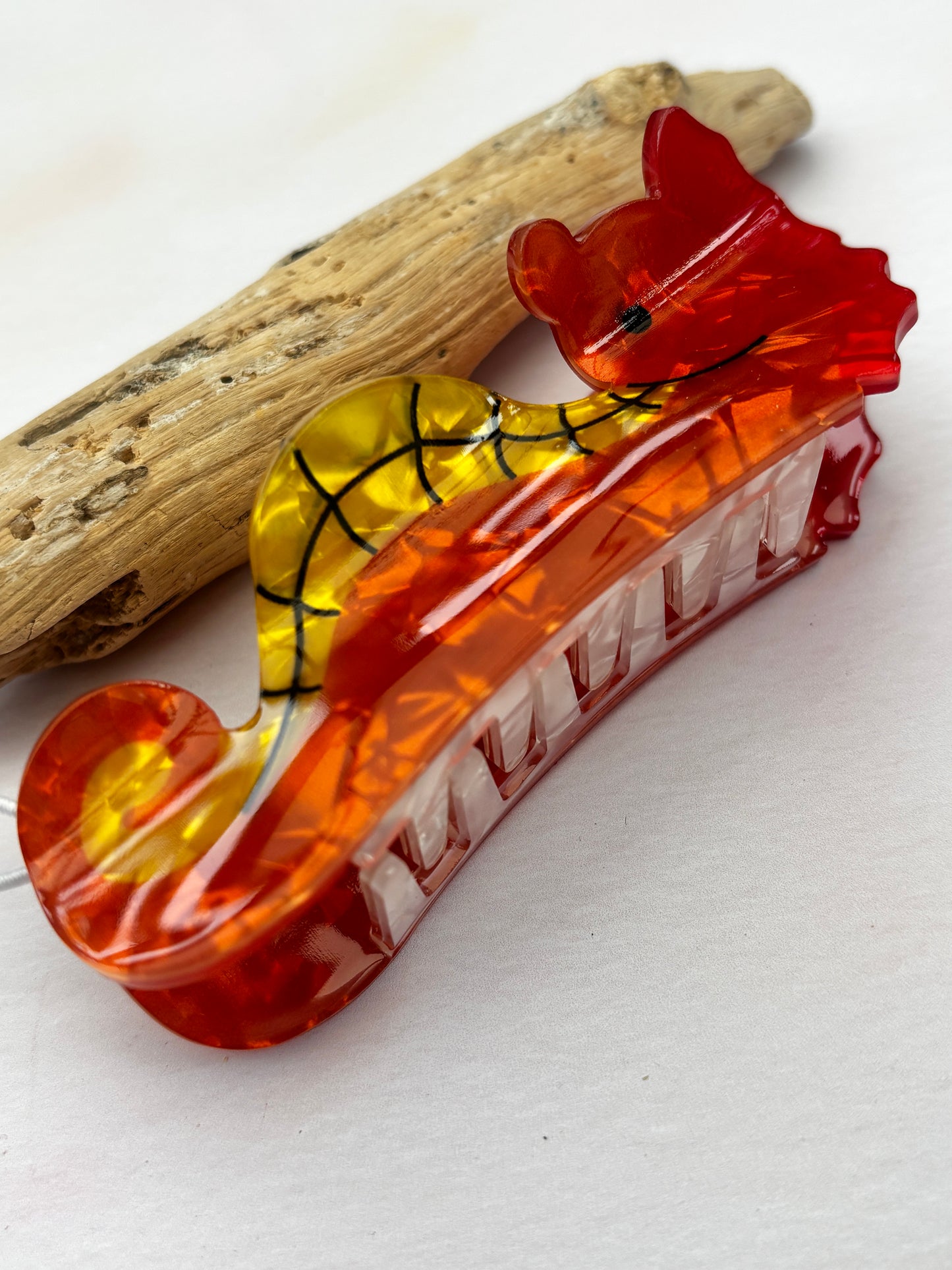 Orange & Yellow Hair Claw Clip