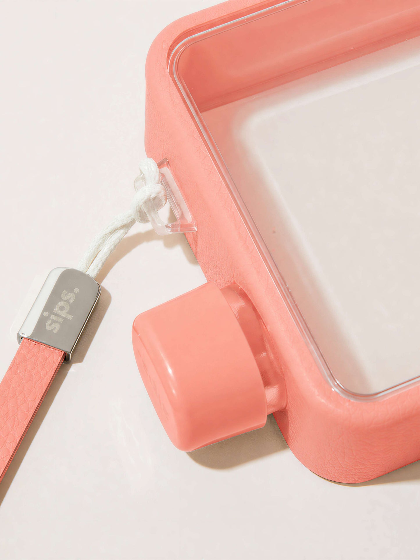 Coral Pink Flat Water Bottle Flask