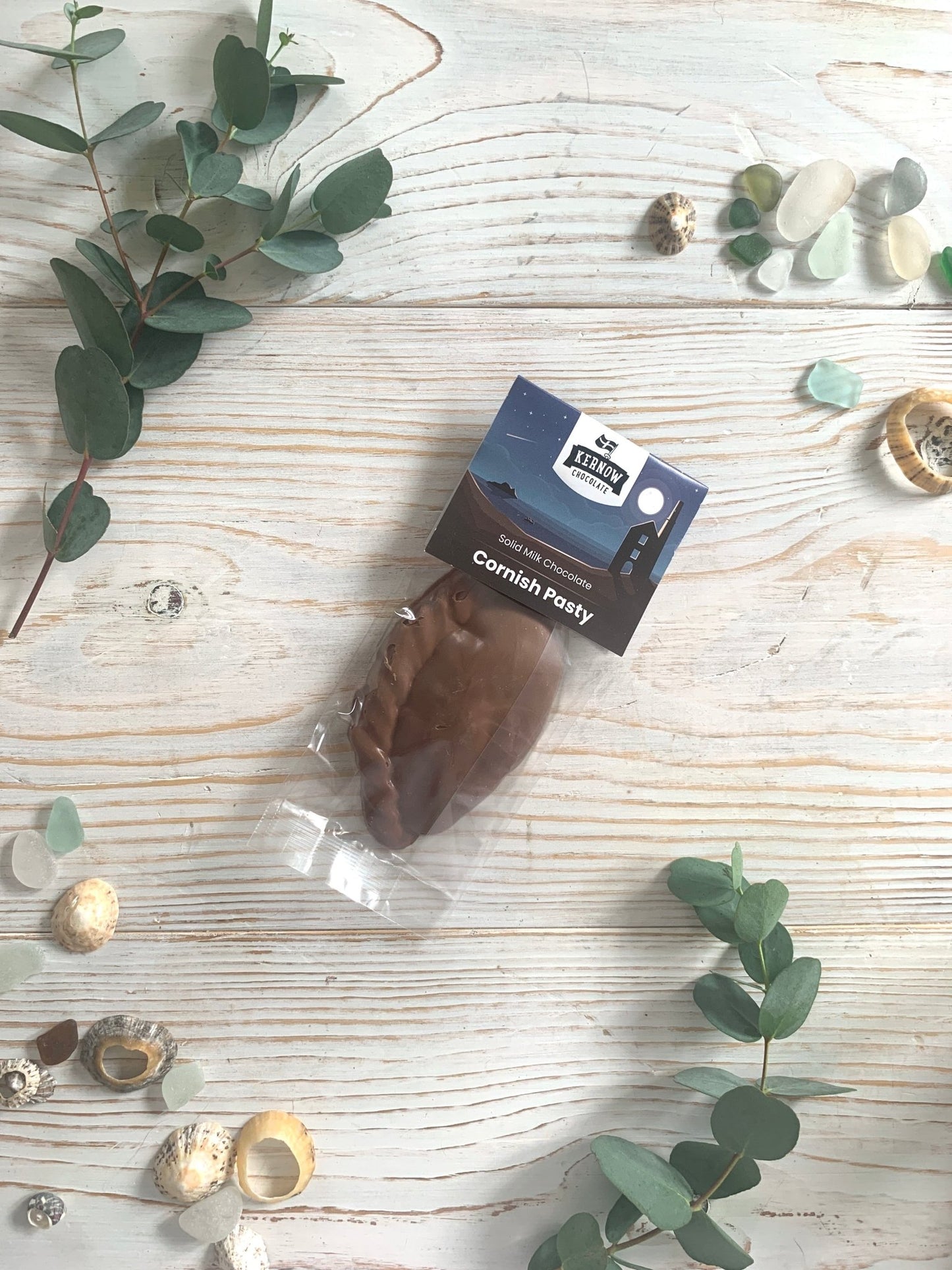 solid milk chocolate Cornish Pasty by Kernow Chocolate fun novelty seaside treat and coastal gift delicious souvenir