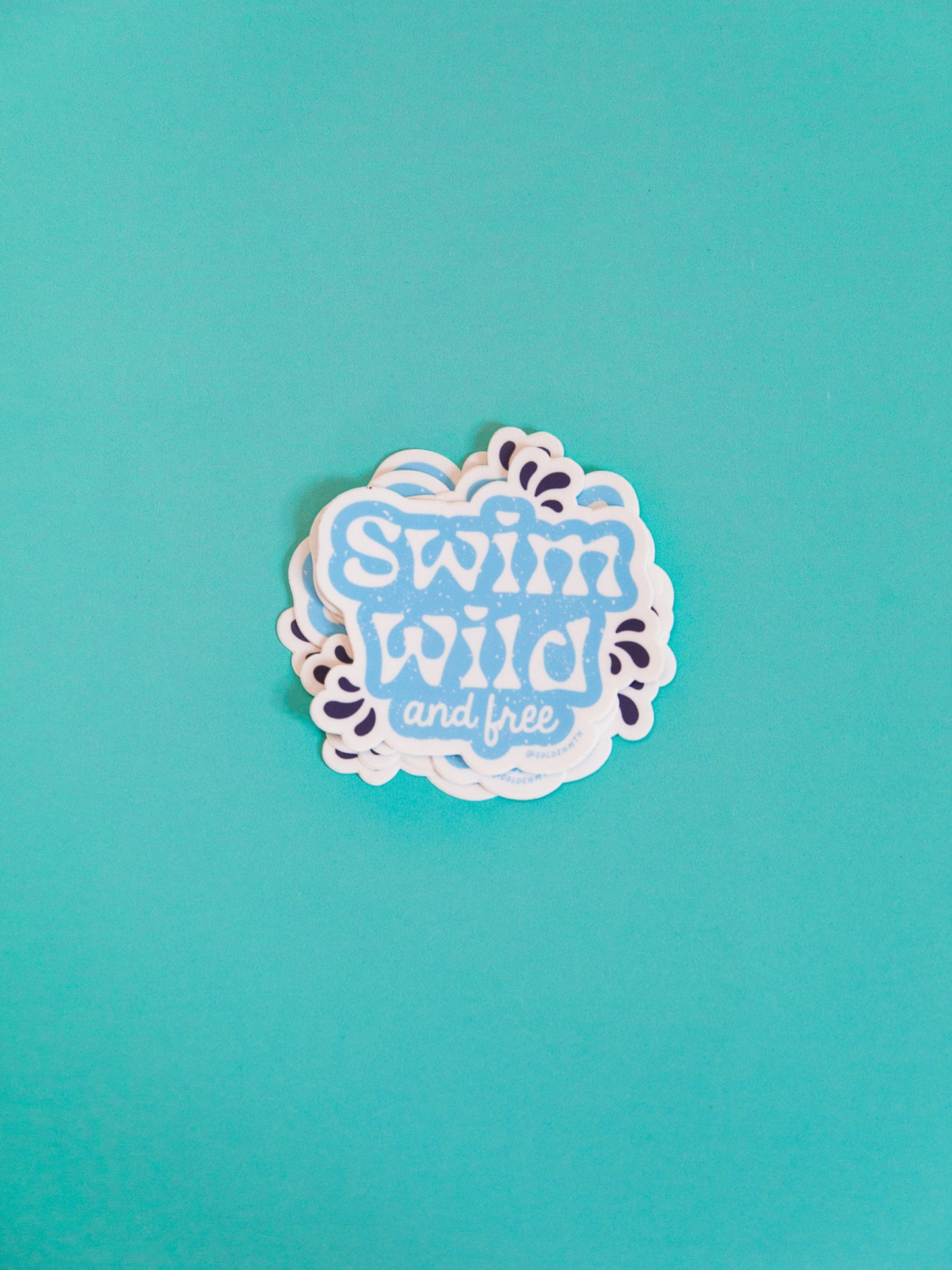 "Swim Wild & Free" Adventure Vinyl Sticker