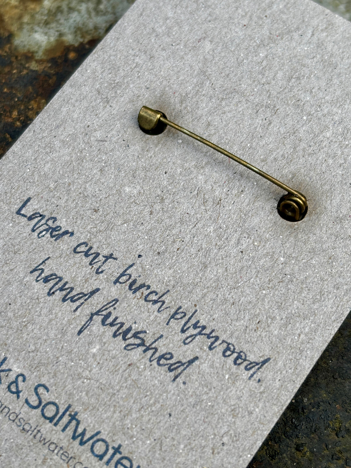 Wild Swims Wooden Pin Badge