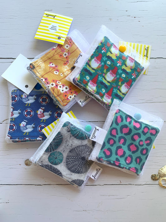 Washable fabric face wipes