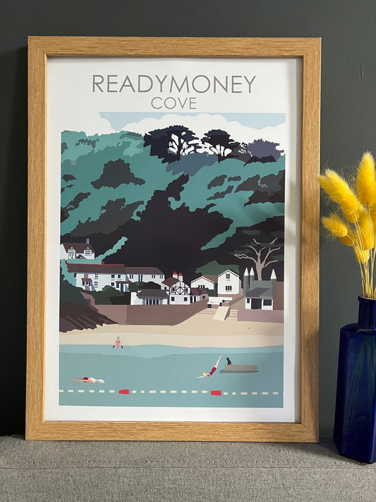 Readymoney Cove & Fowey Illustrated Prints, A4 & A3