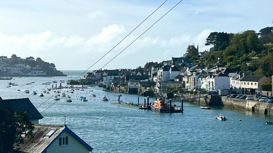 the view across Fowey Harbour from The Old Ferry Inn Bodinnick
