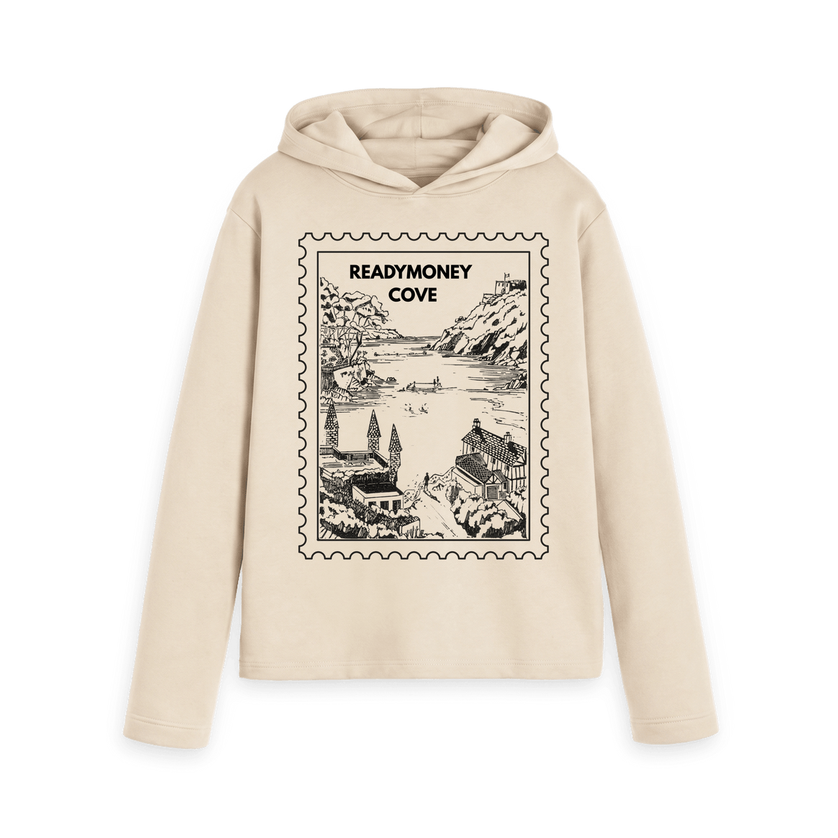 Oat Printed Hoody Front