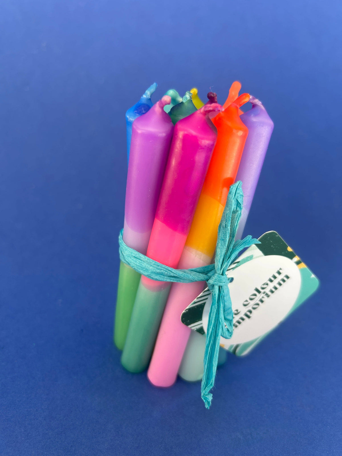 Set of 10 Mini Colourful Candles
