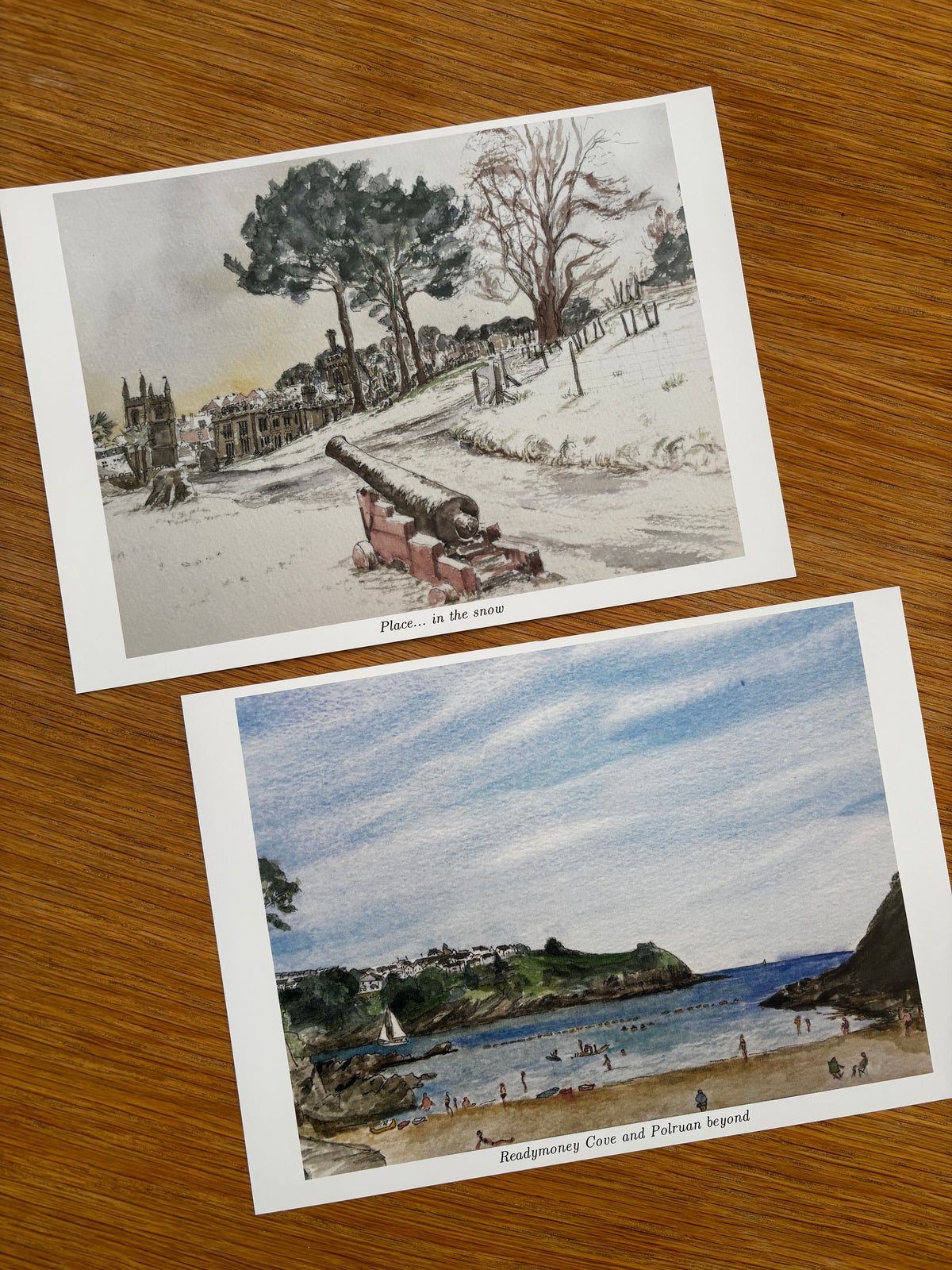 Lucky Dip: 3 x Fowey Watercolour A5 Prints by Sue Eng