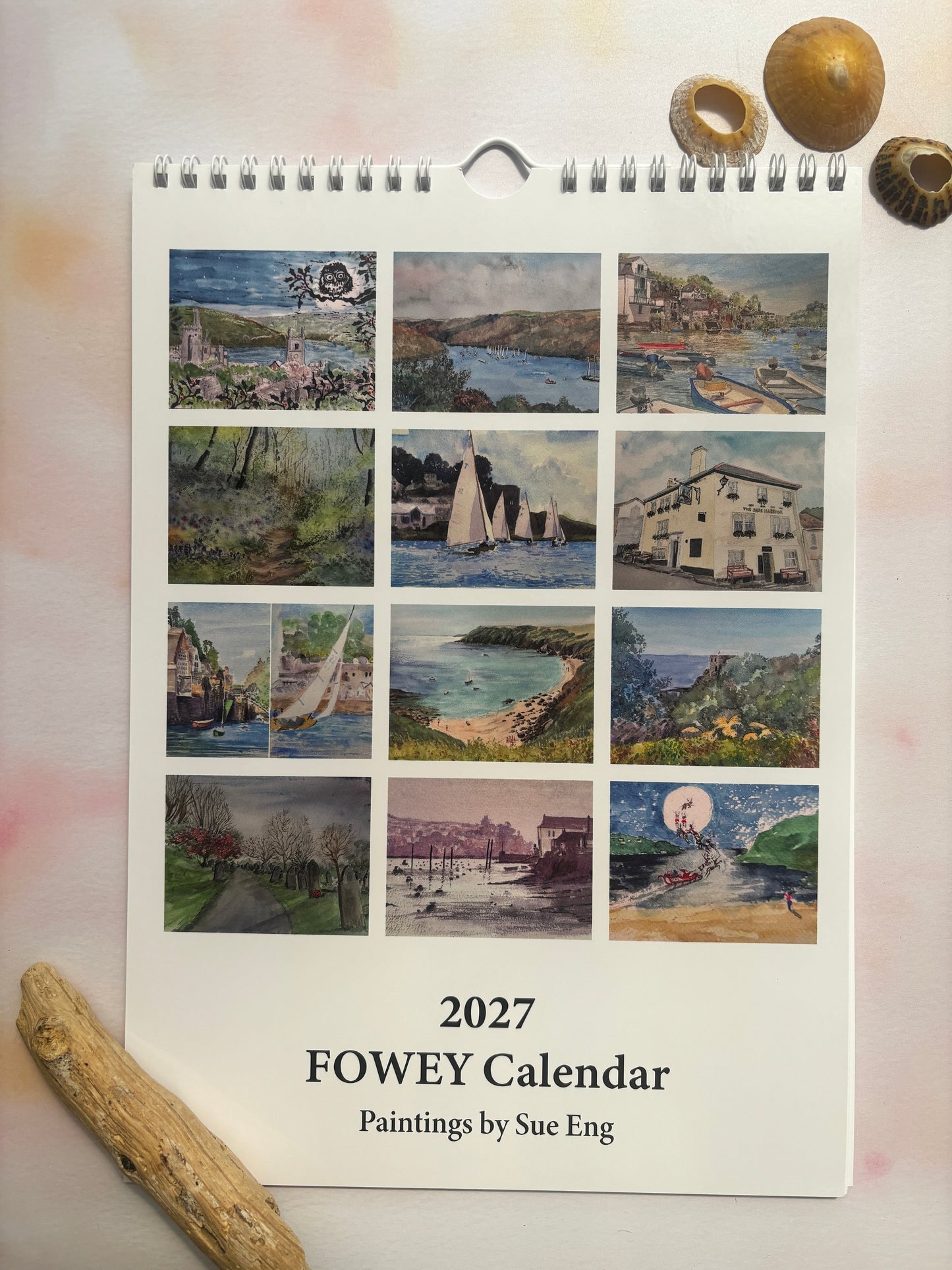 Fowey 2027 Watercolour Calendar