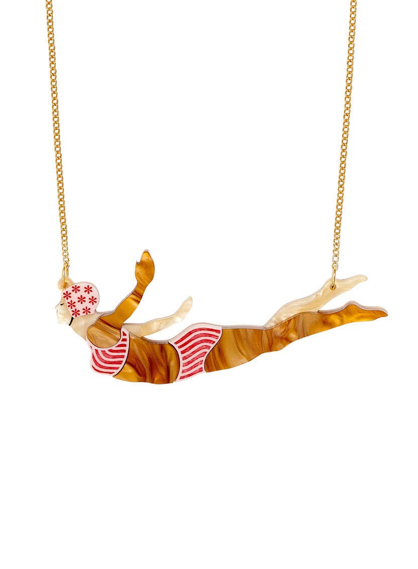 Wild Swimmer Statement Acrylic Necklace