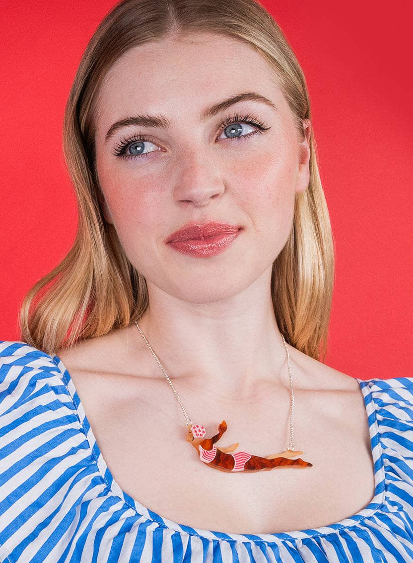 Wild Swimmer Statement Acrylic Necklace