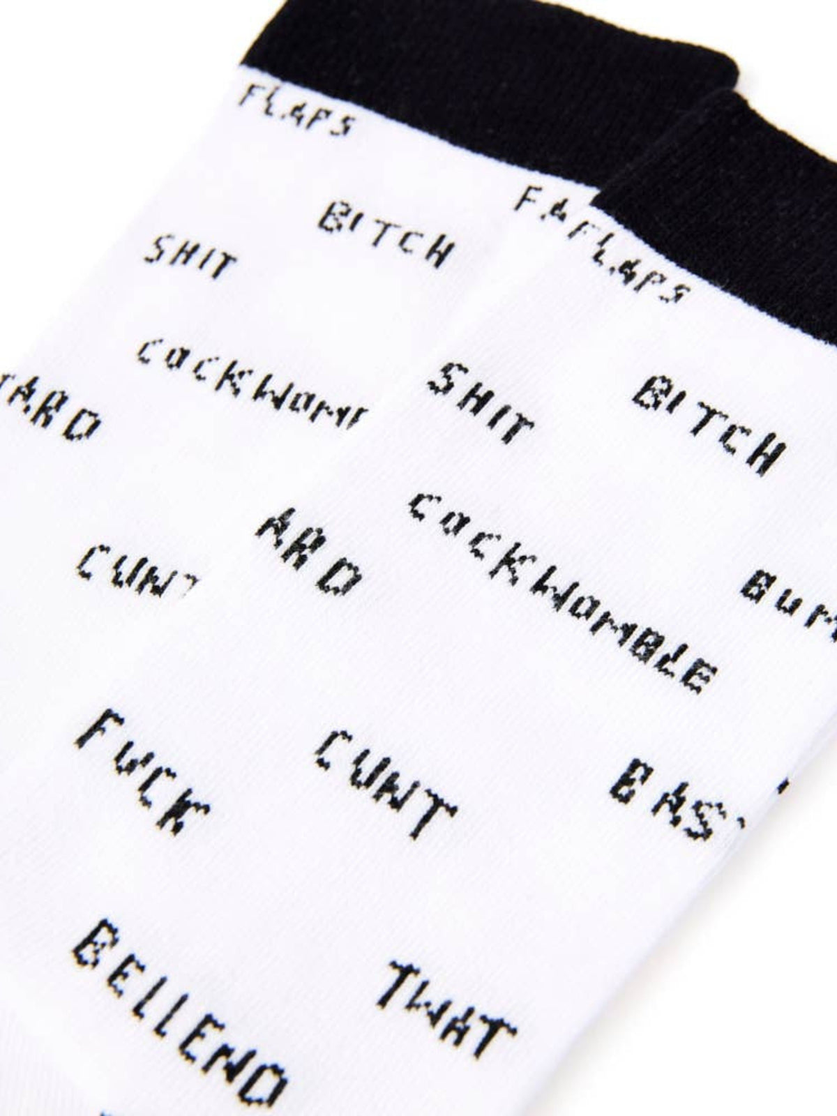 Unisex Black & White Sweary Socks