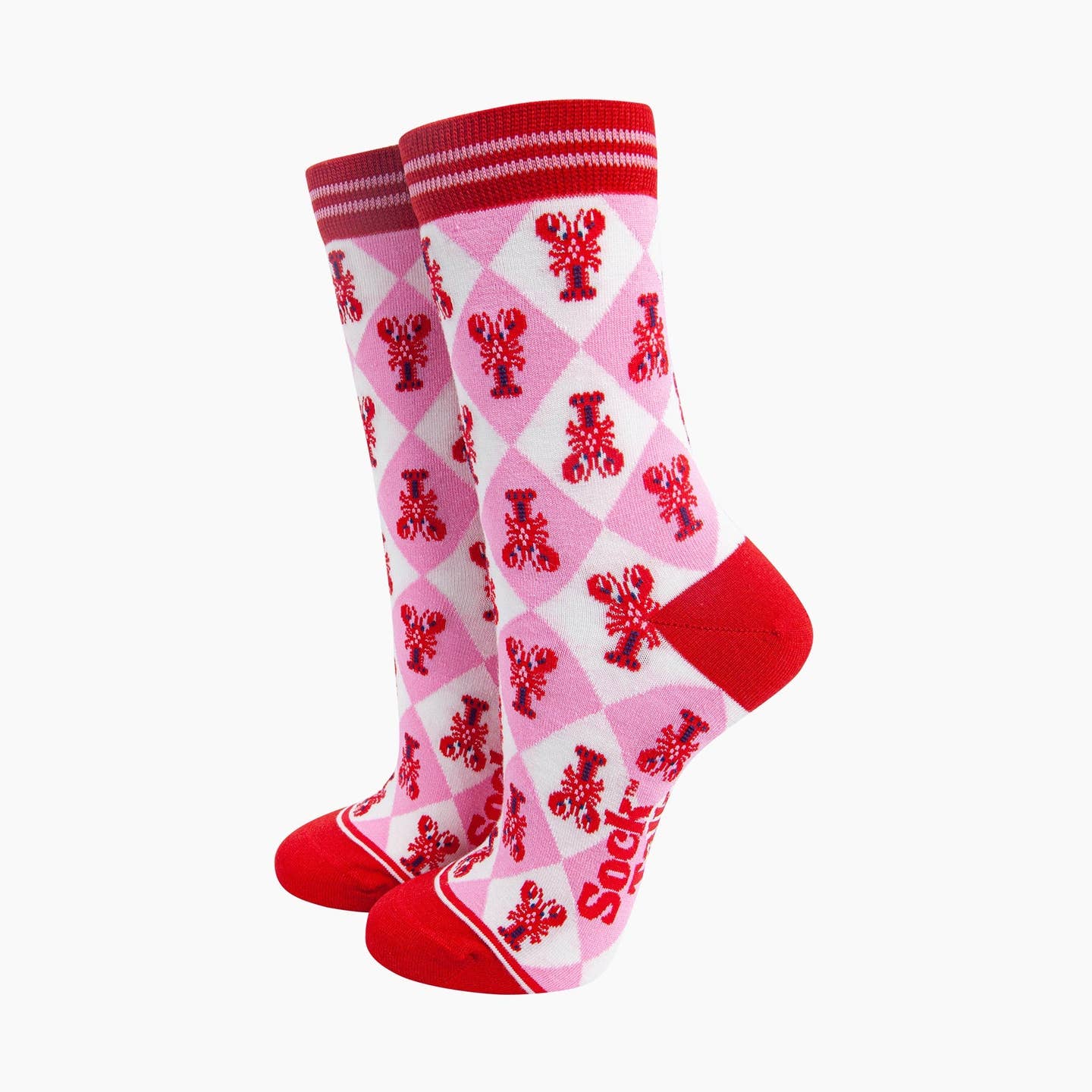Lobster Diamond Checkerboard Bamboo Socks Size 3-7