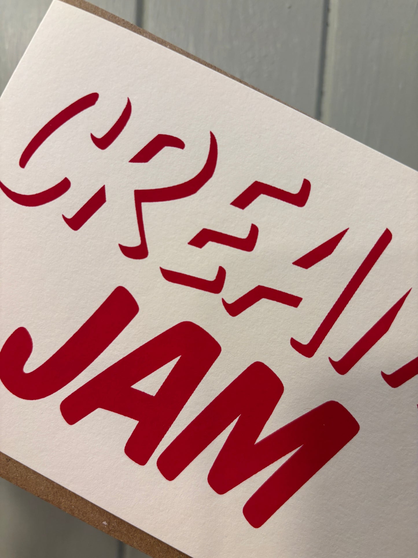 Jam First Greetings Card