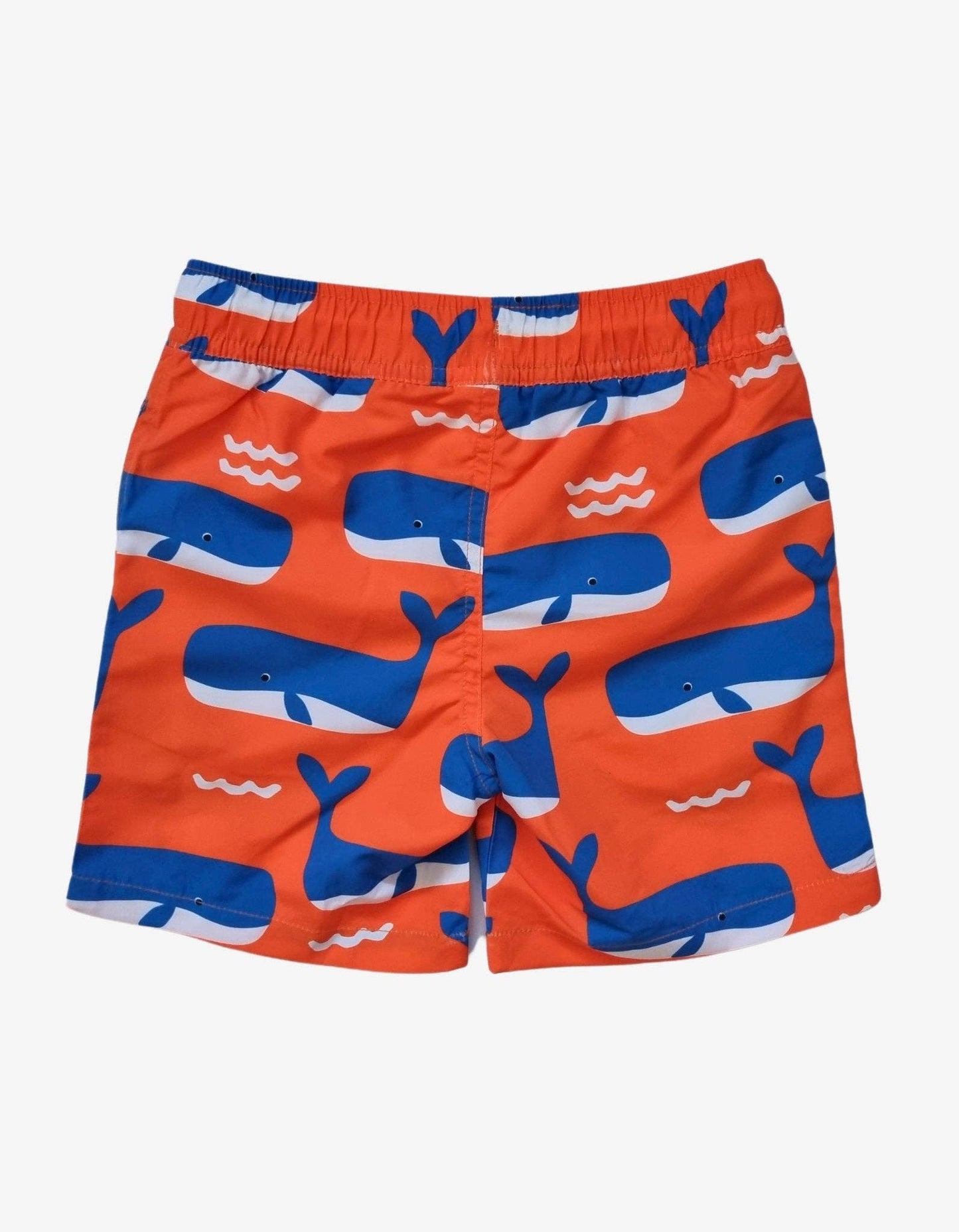 Whale Waves Print Swim Shorts