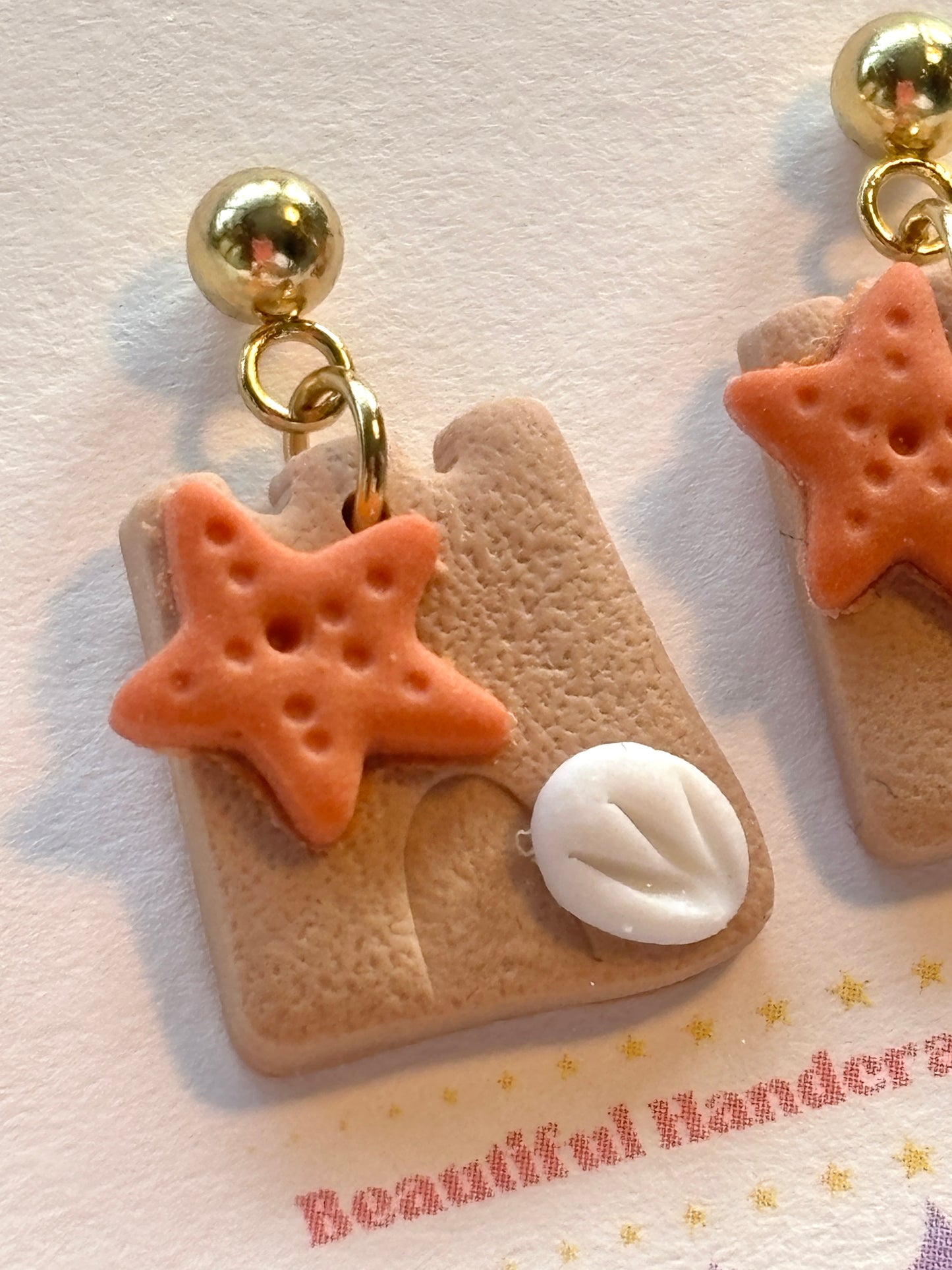 Sandcastle Stud Drop Earrings