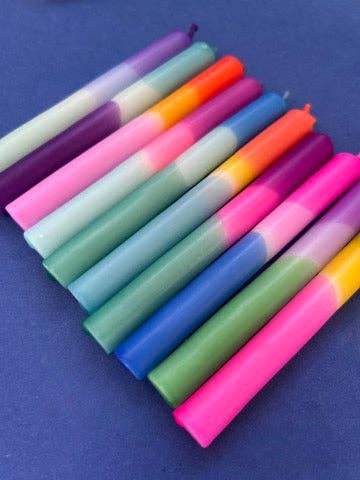 Set of 10 Mini Colourful Candles