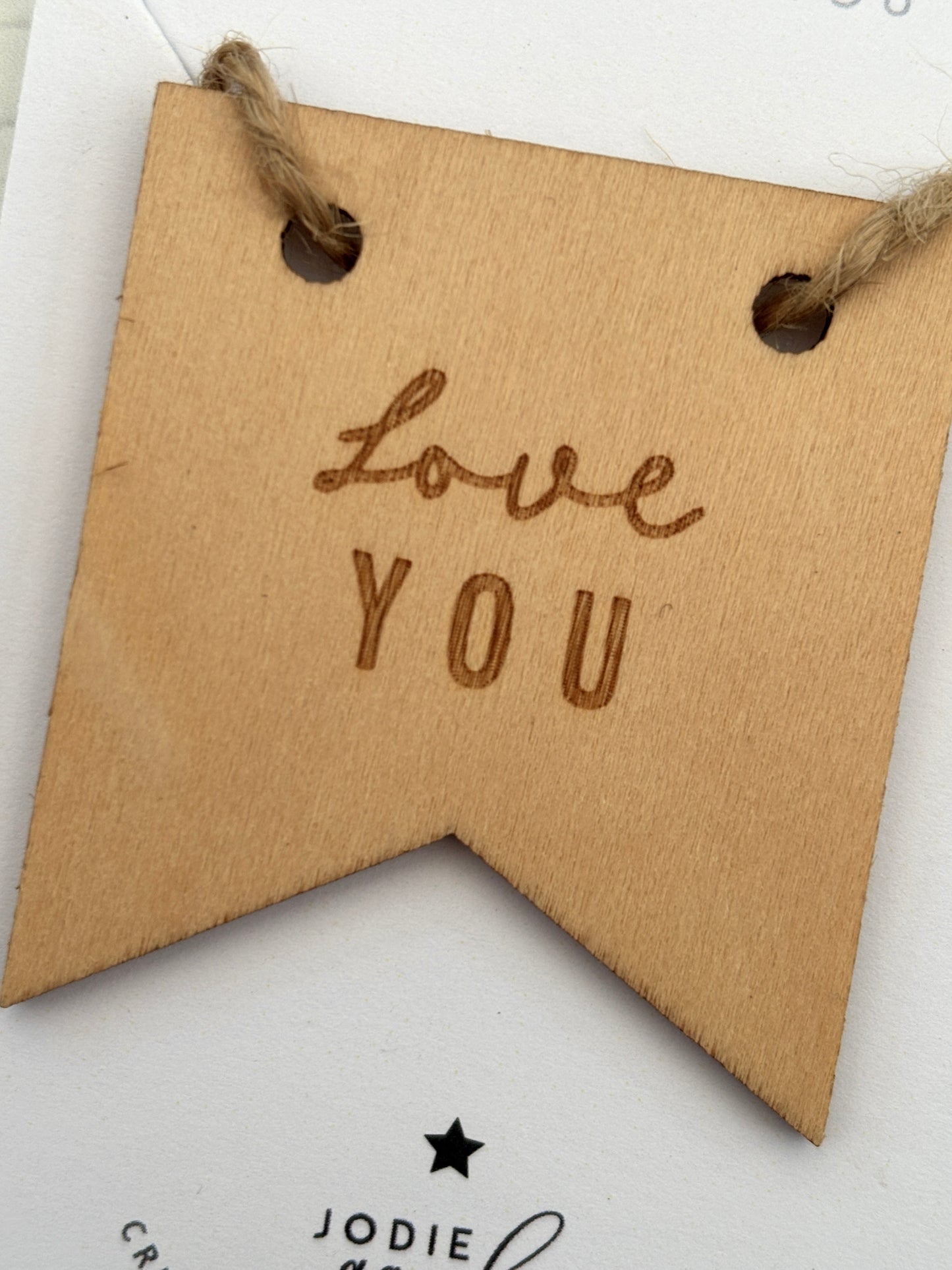 Valentines Mini Wooden Love You Banner